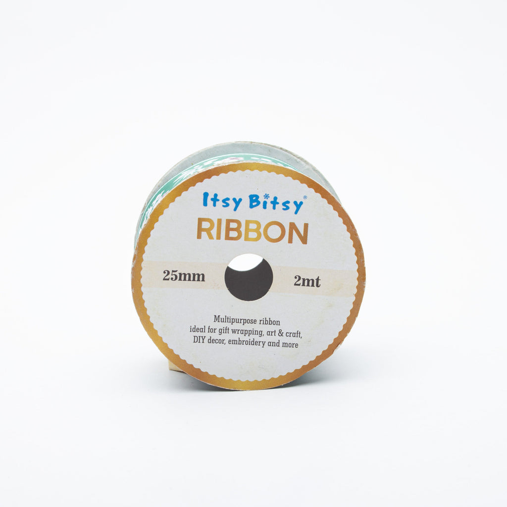 Nylon Jade Flower Ribbon 25mm 2mtr