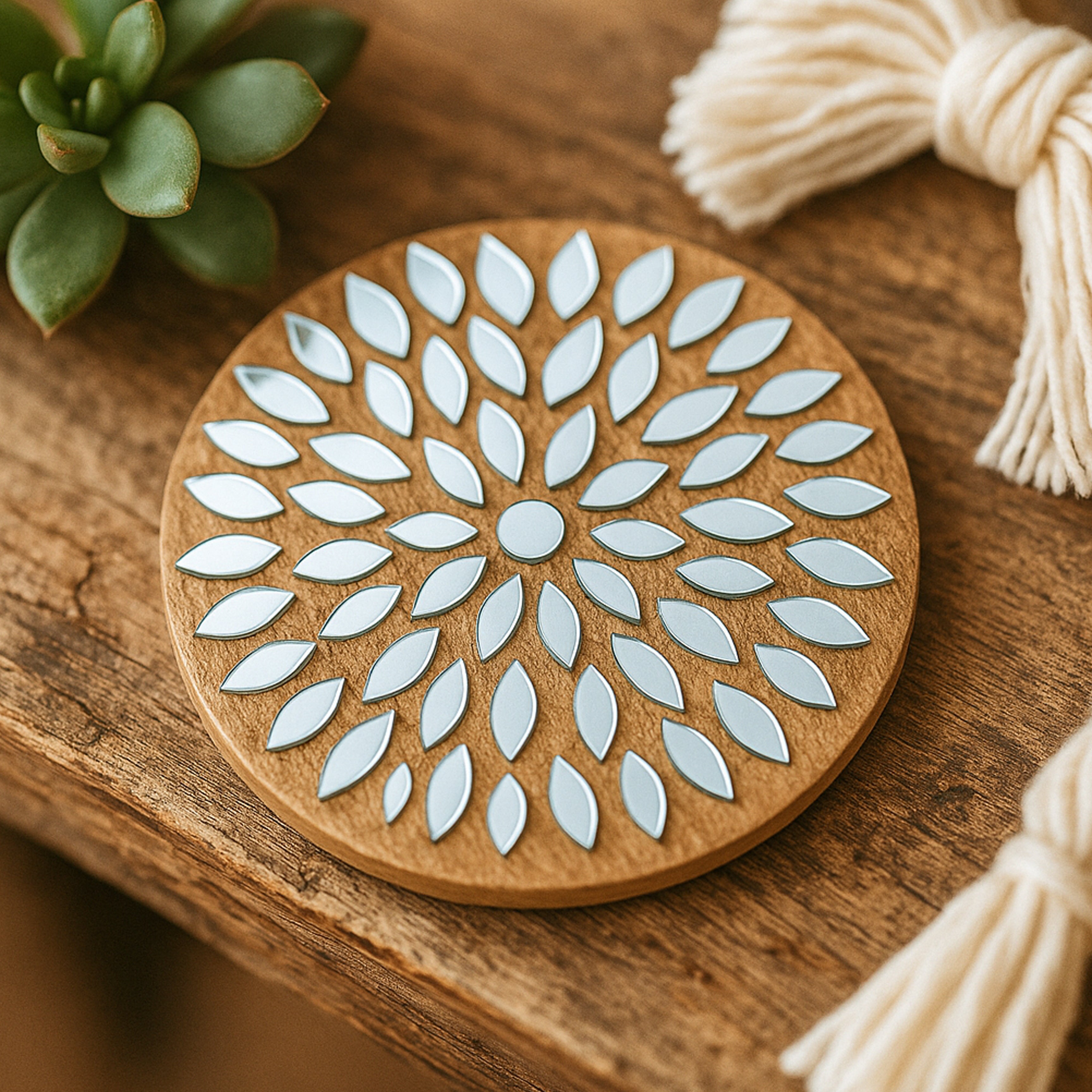 Cut Mirror Leaf Shape 8mm 14mm 20mm 42gm 6 COMP Blister