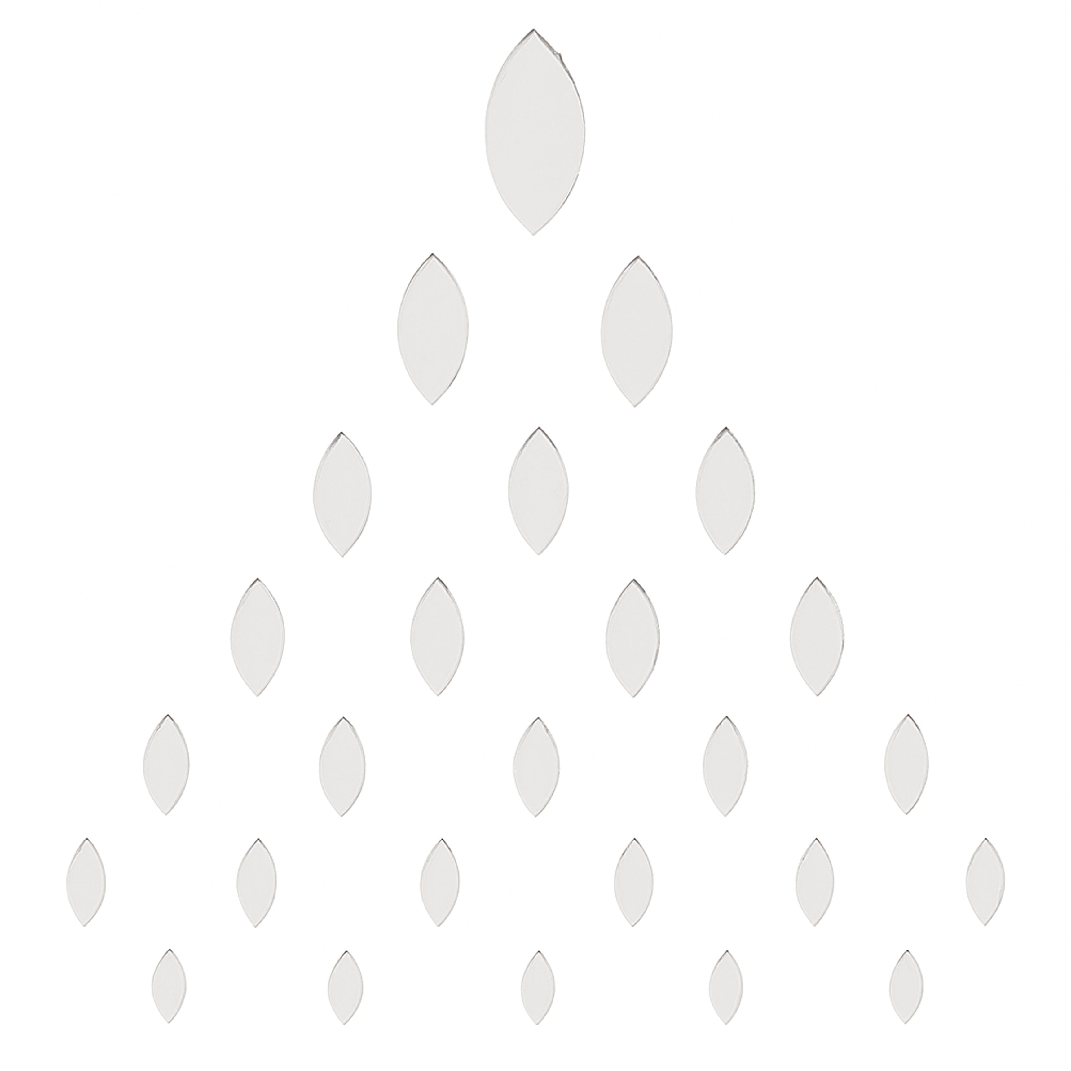 Cut Mirror Leaf Shape 8mm 14mm 20mm 42gm 6 COMP Blister