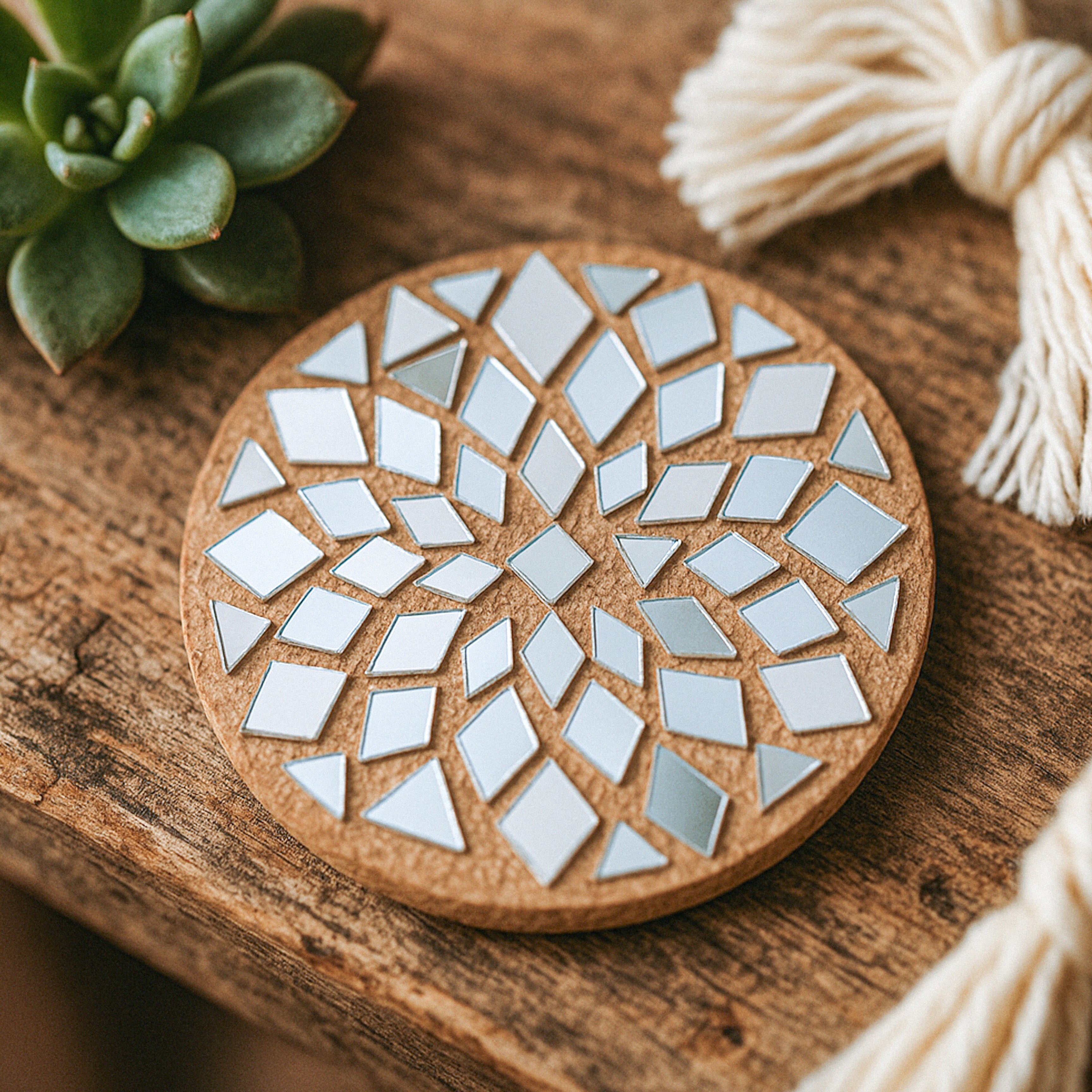 Cut Mirror Triangle & Diamond Shapes 14mm 8mm 11mm 42gm 6 COMP Blister