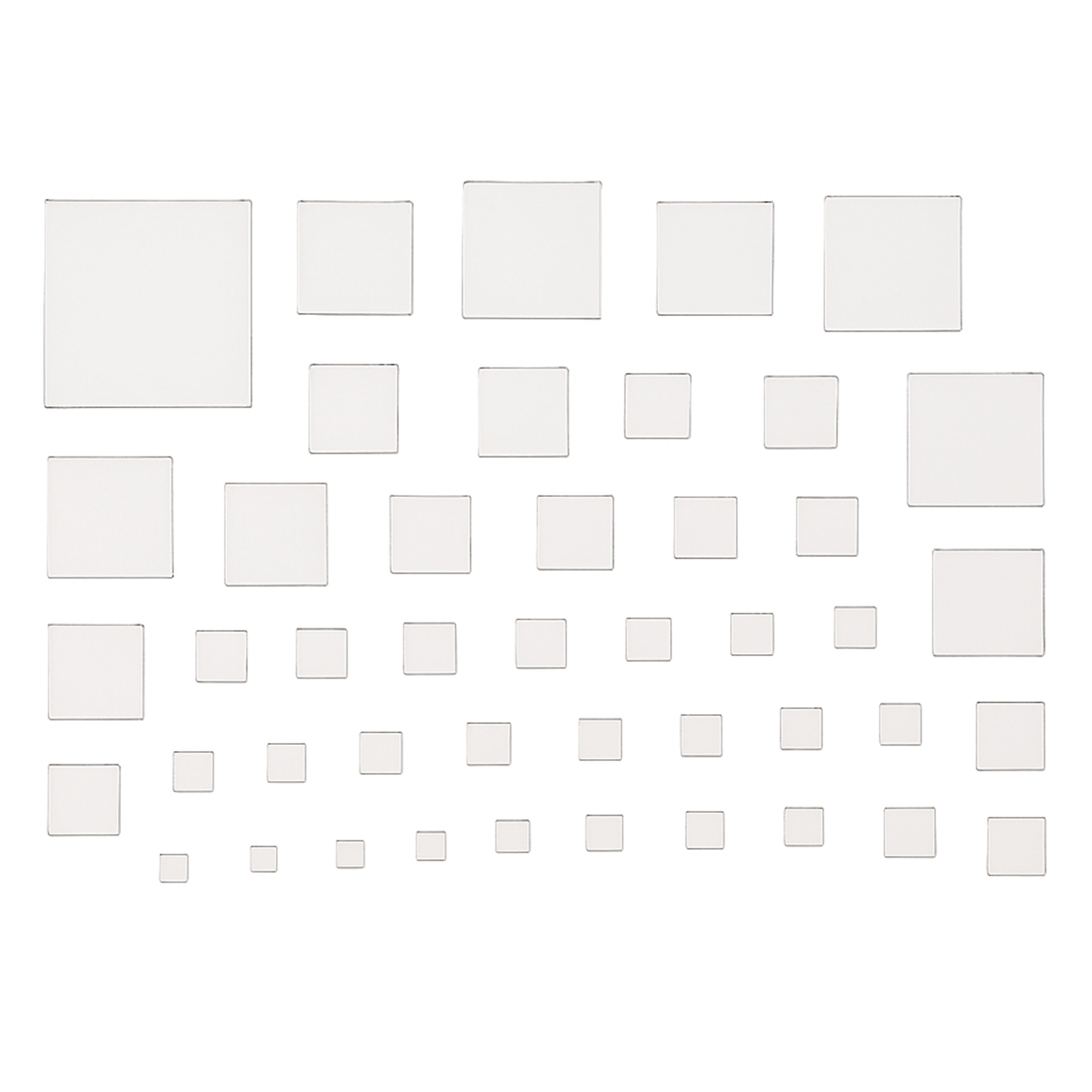Cut Mirror Square Shape 12mm 14mm 30mm 42gm 6 COMP Blister