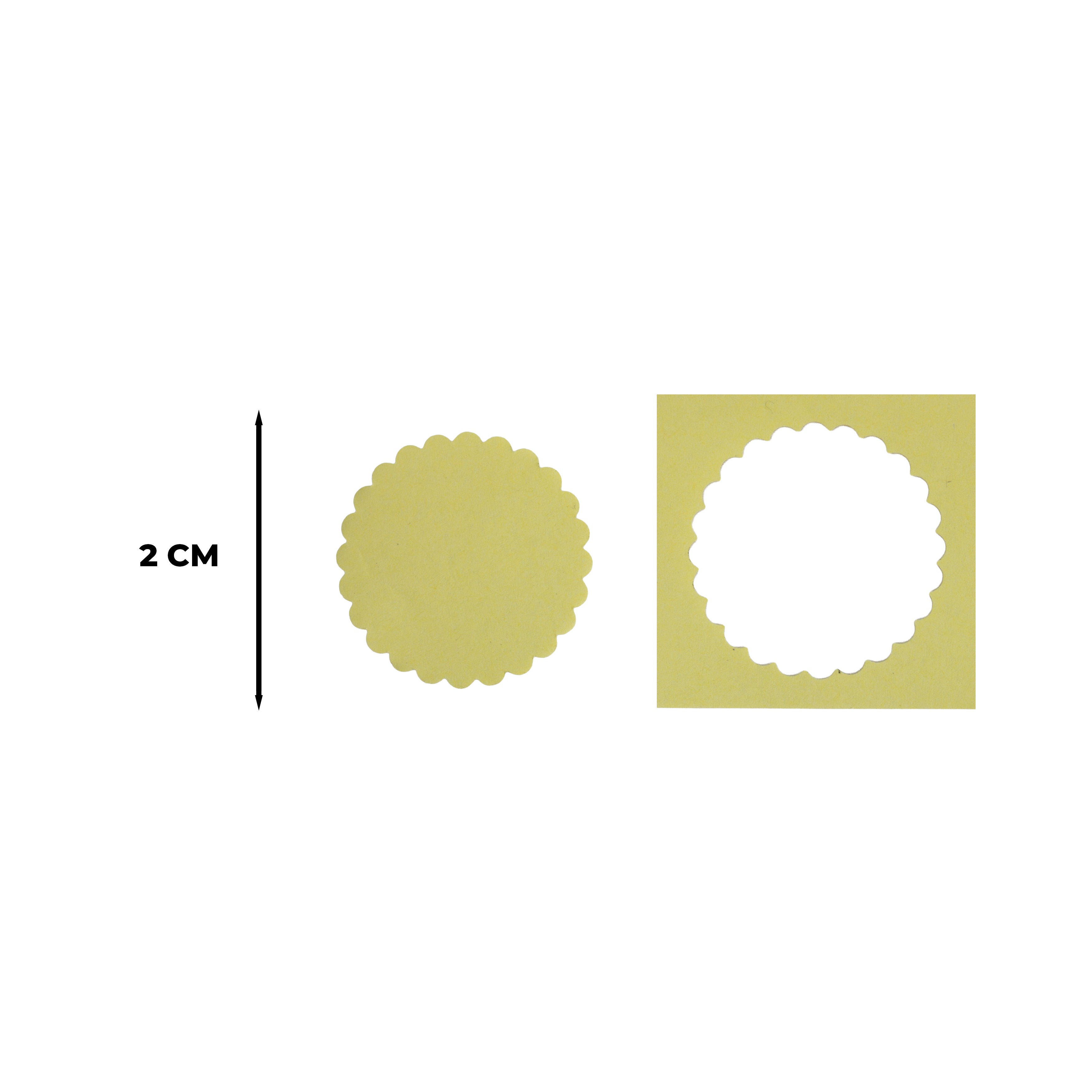 Craft Punch Cutting Size 1.5inch Scalloped Circle 1pc