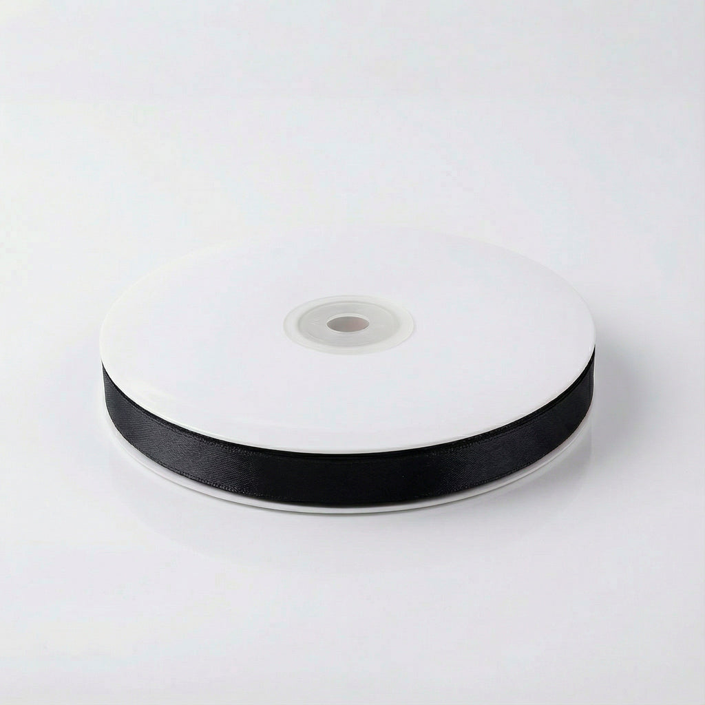Satin Ribbon 12Mm 150Mtr  Black