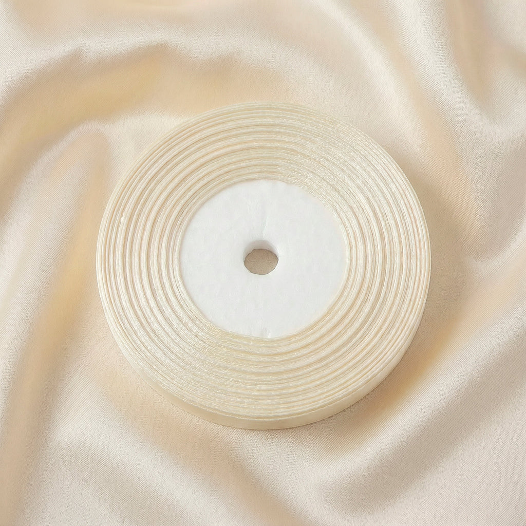Satin Ribbon 25Mm 50Mtr Off White