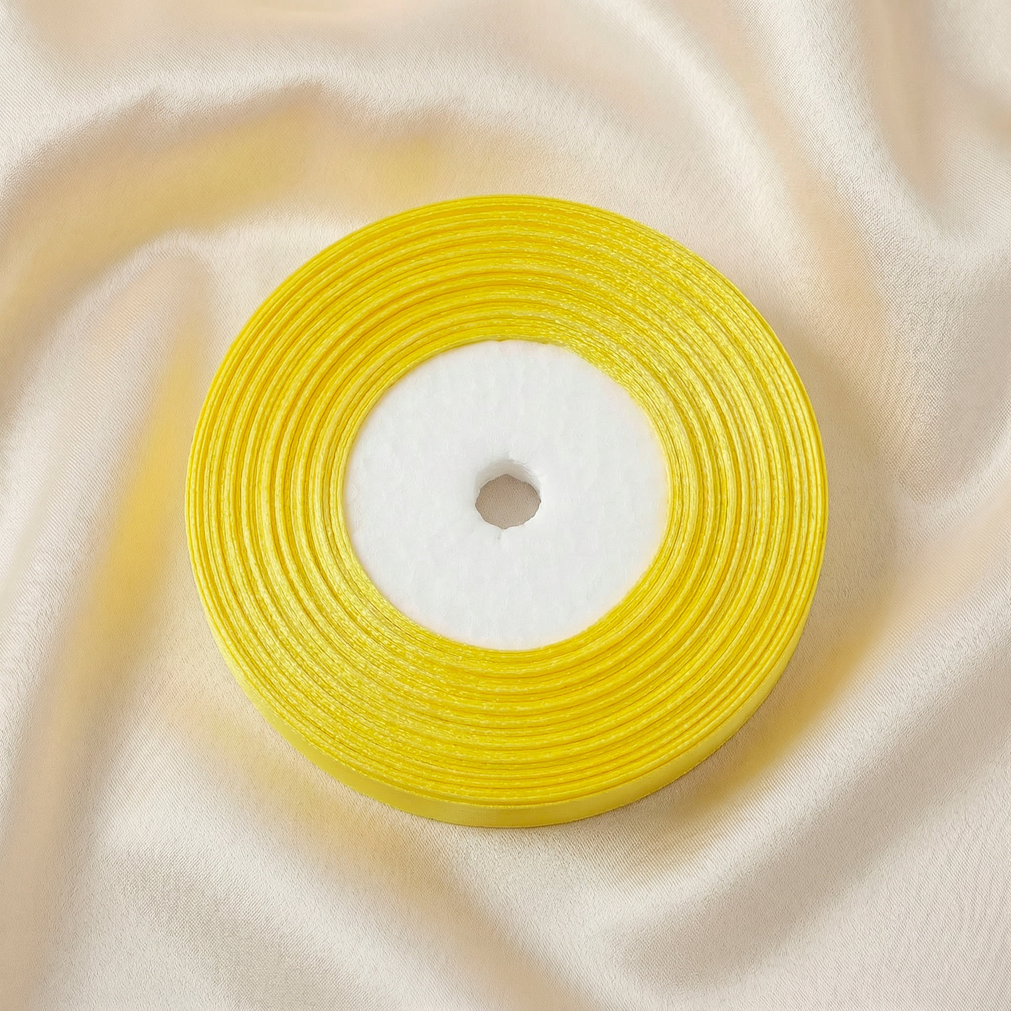 Satin Ribbon 25Mm 50Mtr Lemon