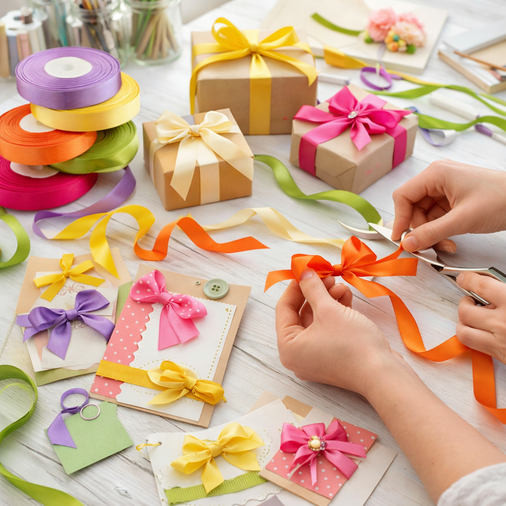 Satin Ribbon 25Mm 50Mtr Baige