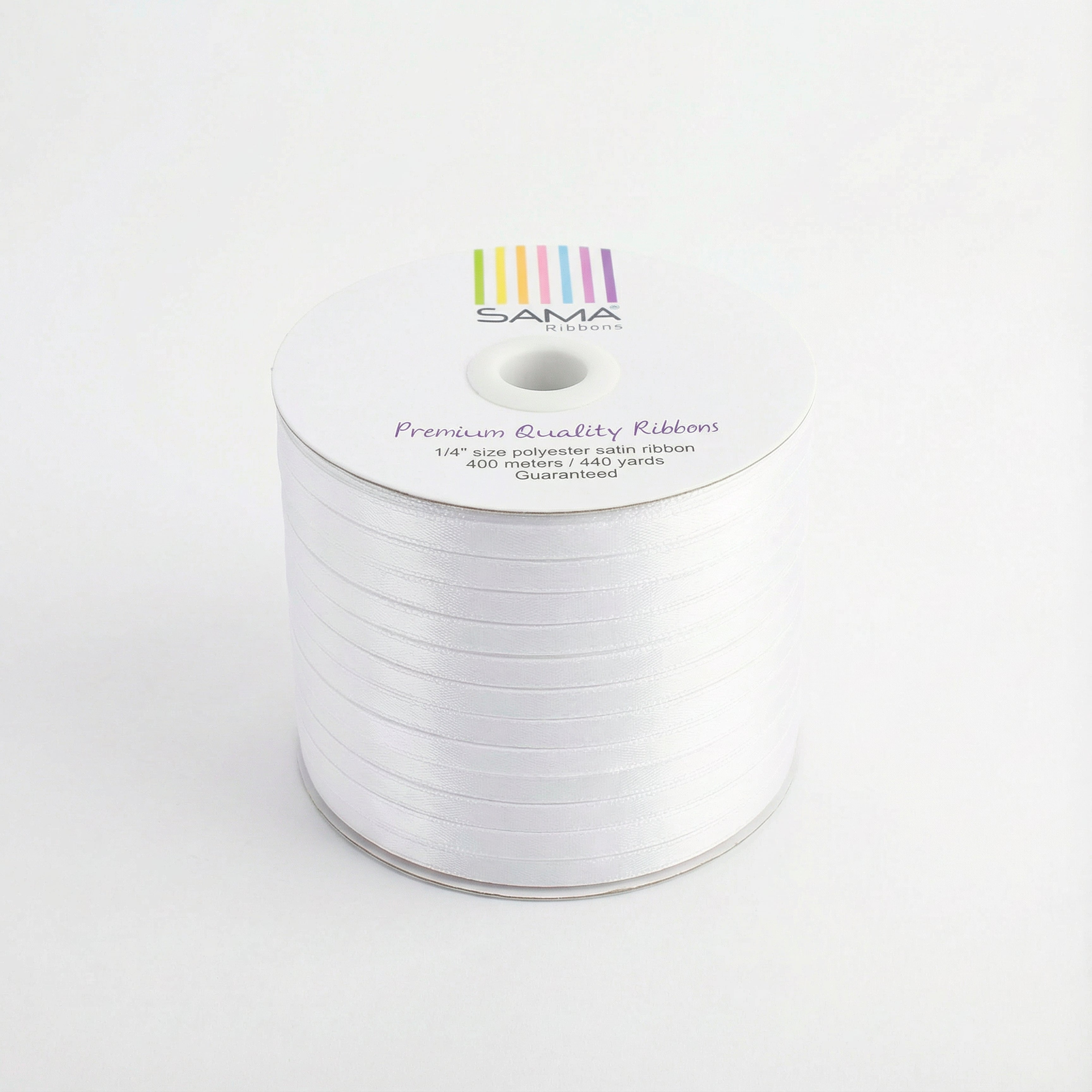 Satin Ribbon 6Mm 400Mtr White