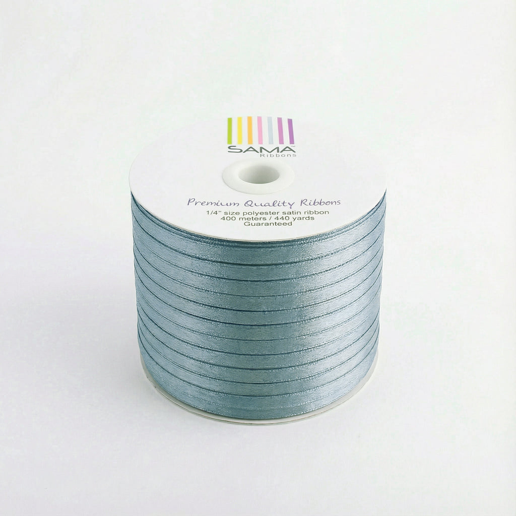 Satin Ribbon 6Mm 400Mtr Silver