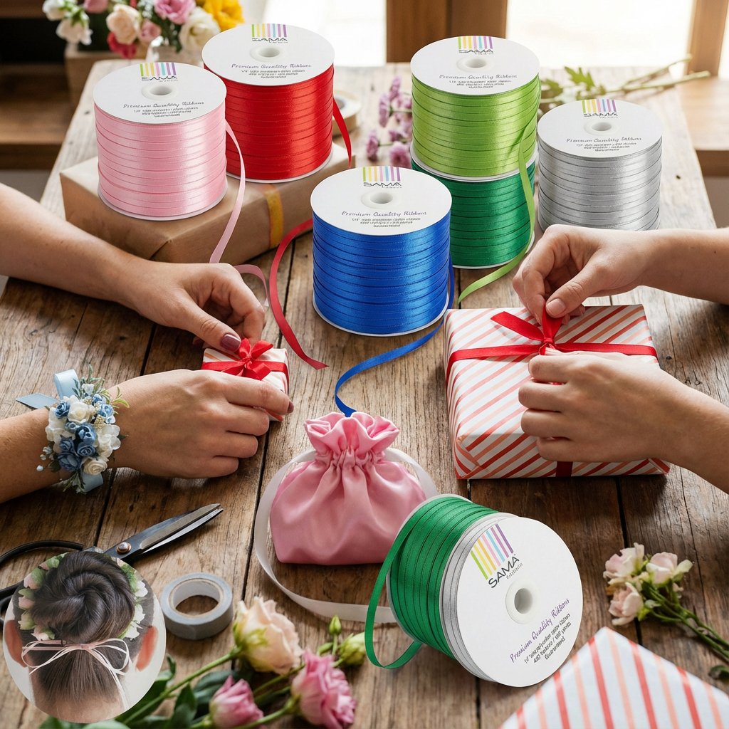 Satin Ribbon 6Mm 400Mtr Silver