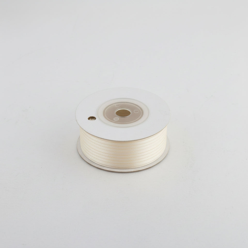Satin Ribbon 3Mm 60Mtr Off White