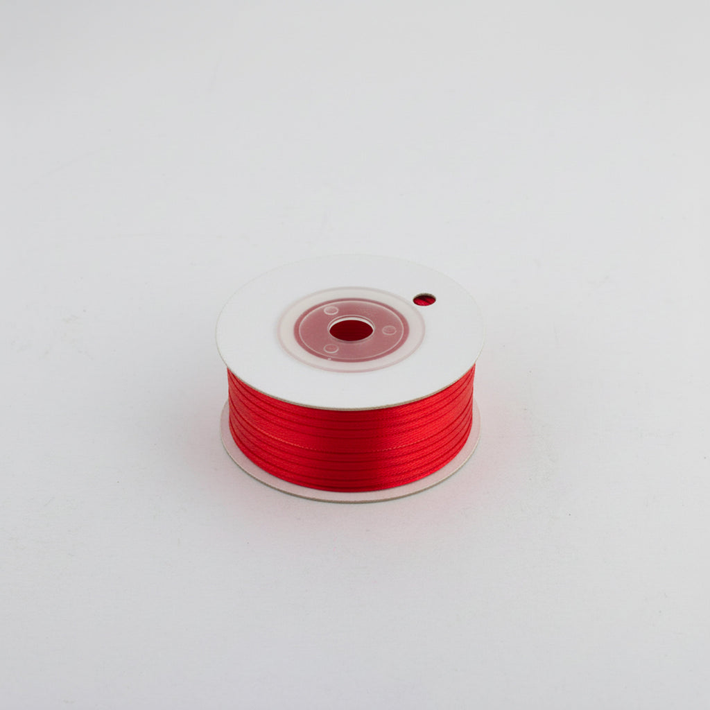 Satin Ribbon 3Mm 60Mtr Red