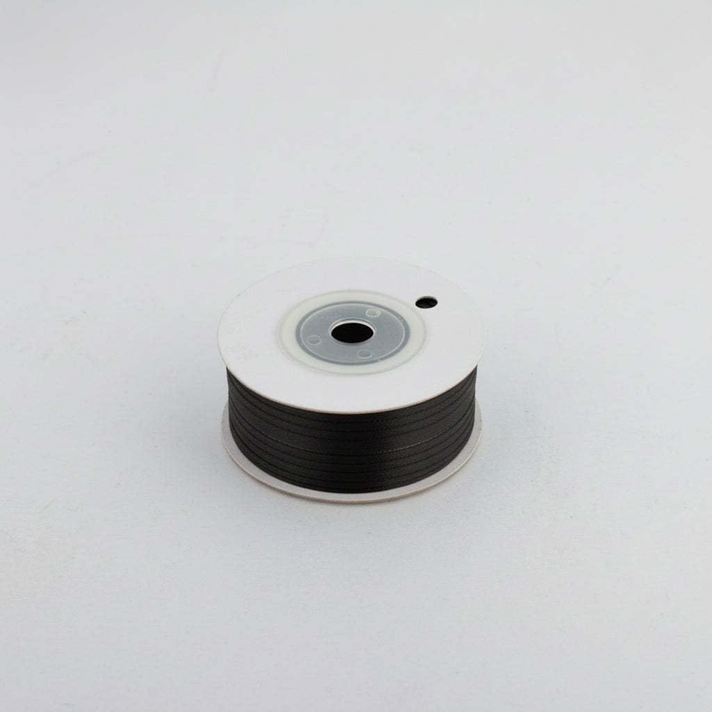 Satin Ribbon 3Mm 60Mtr Black