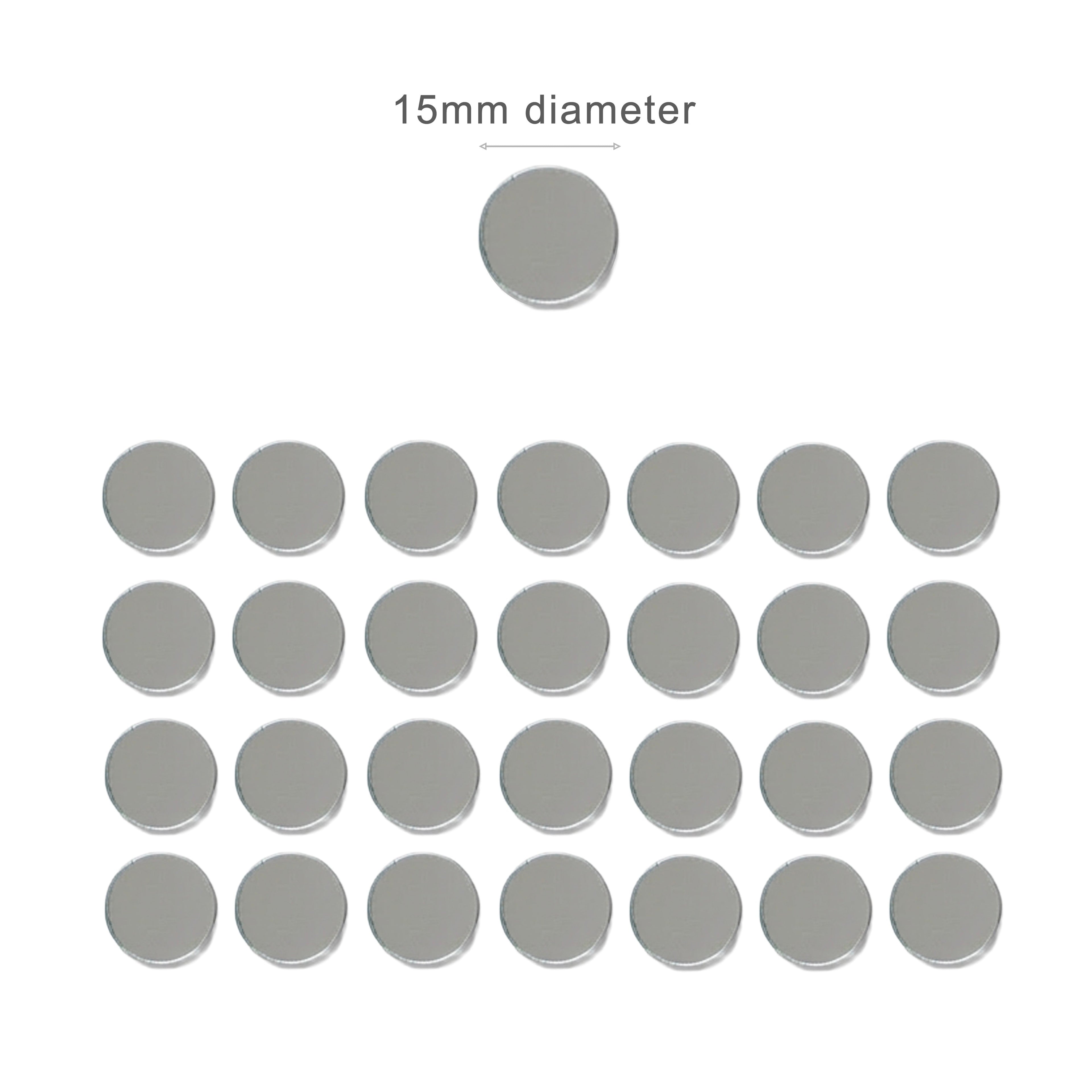 Cut Mirror Round 15Mm 1kg