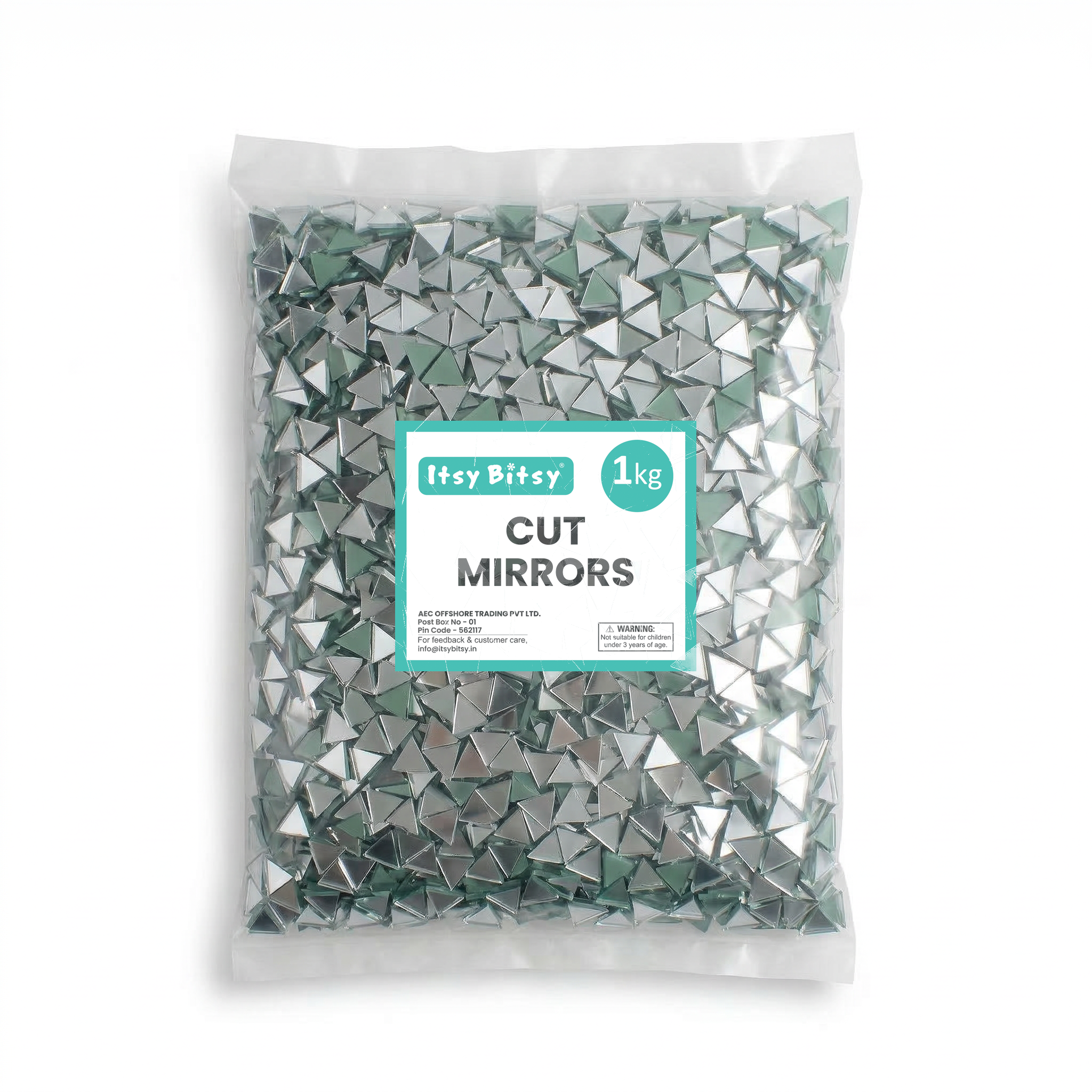 Cut Mirror Triangular 10Mm 1kg