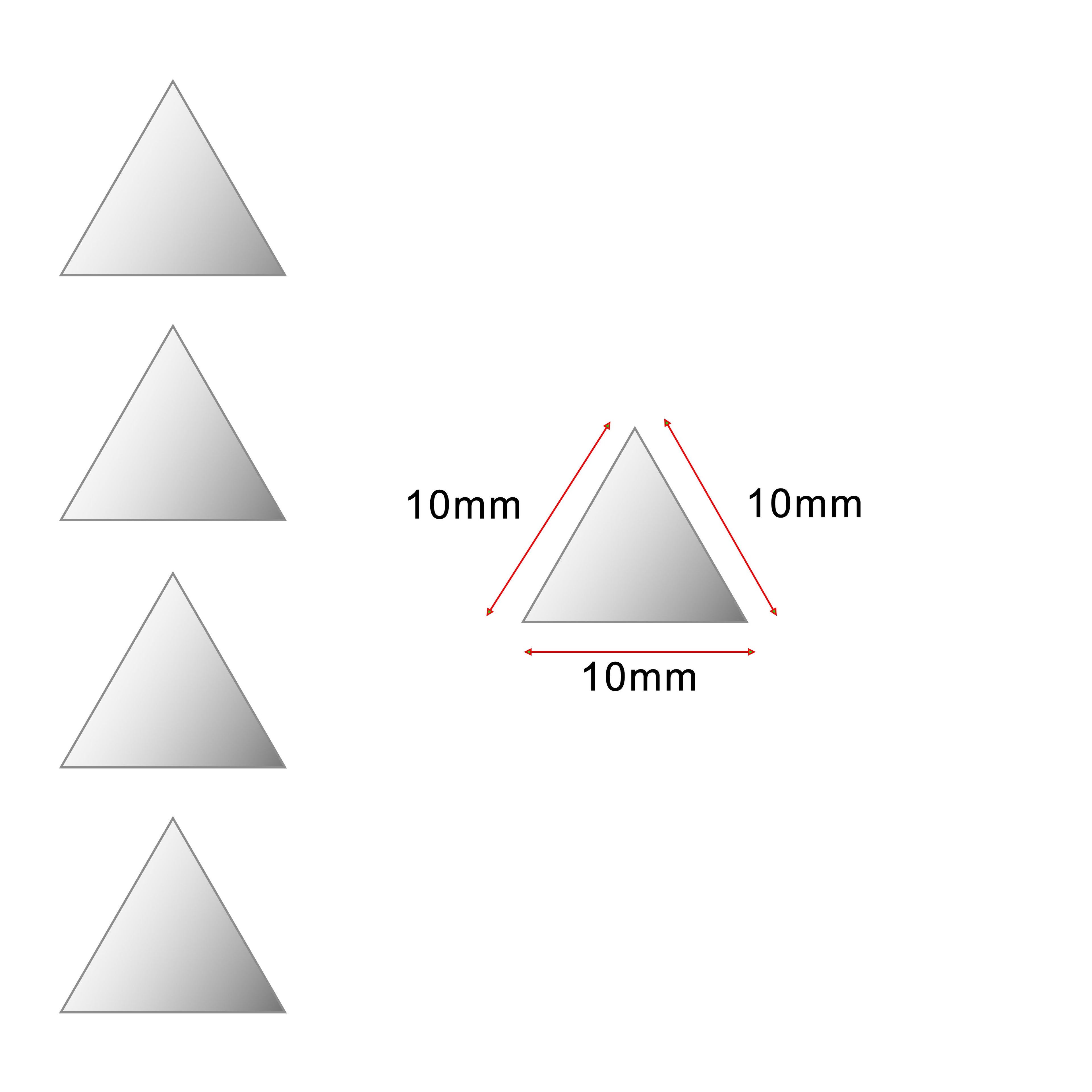 Cut Mirror Triangular 10Mm 1kg