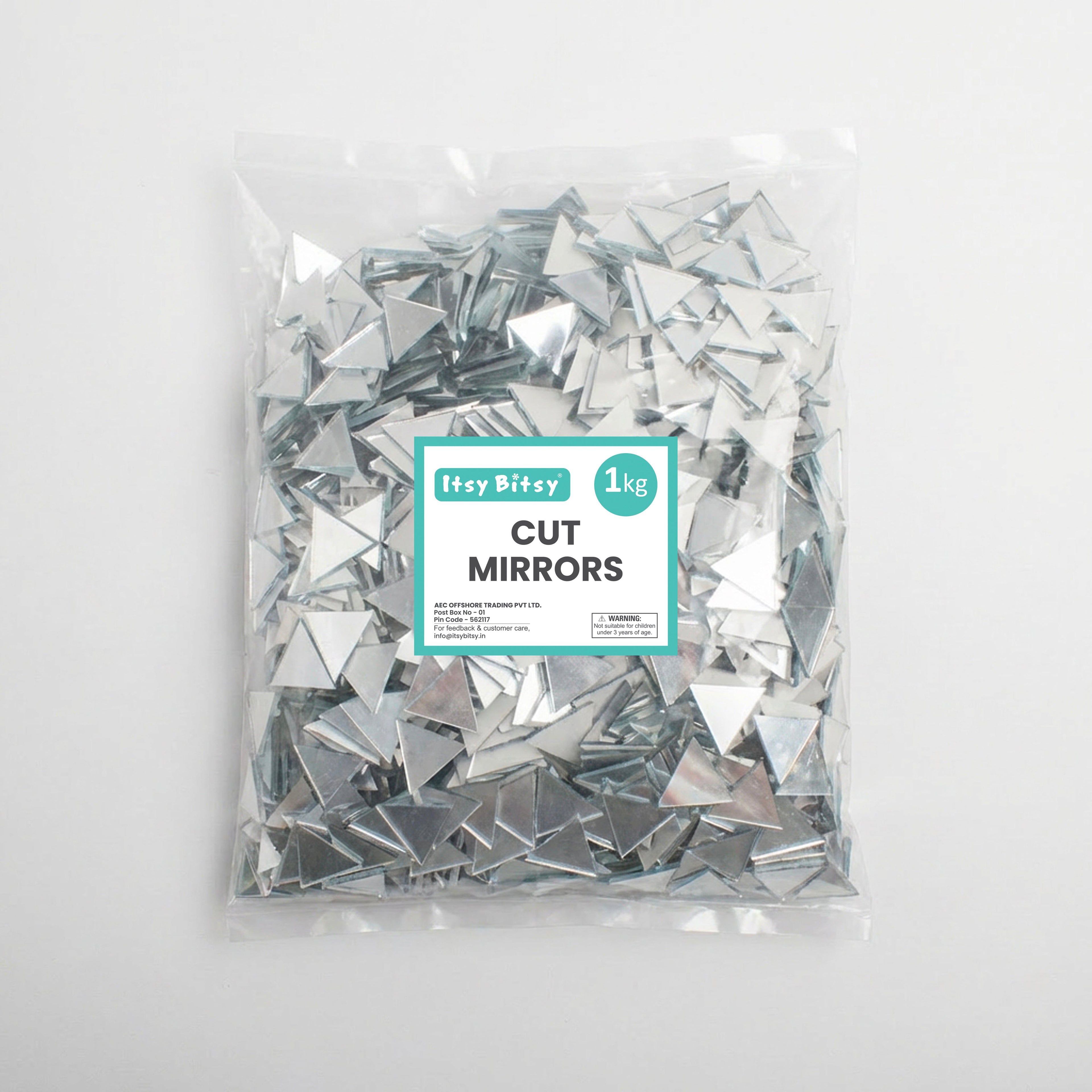 Cut Mirror Triangular 18Mm 1kg
