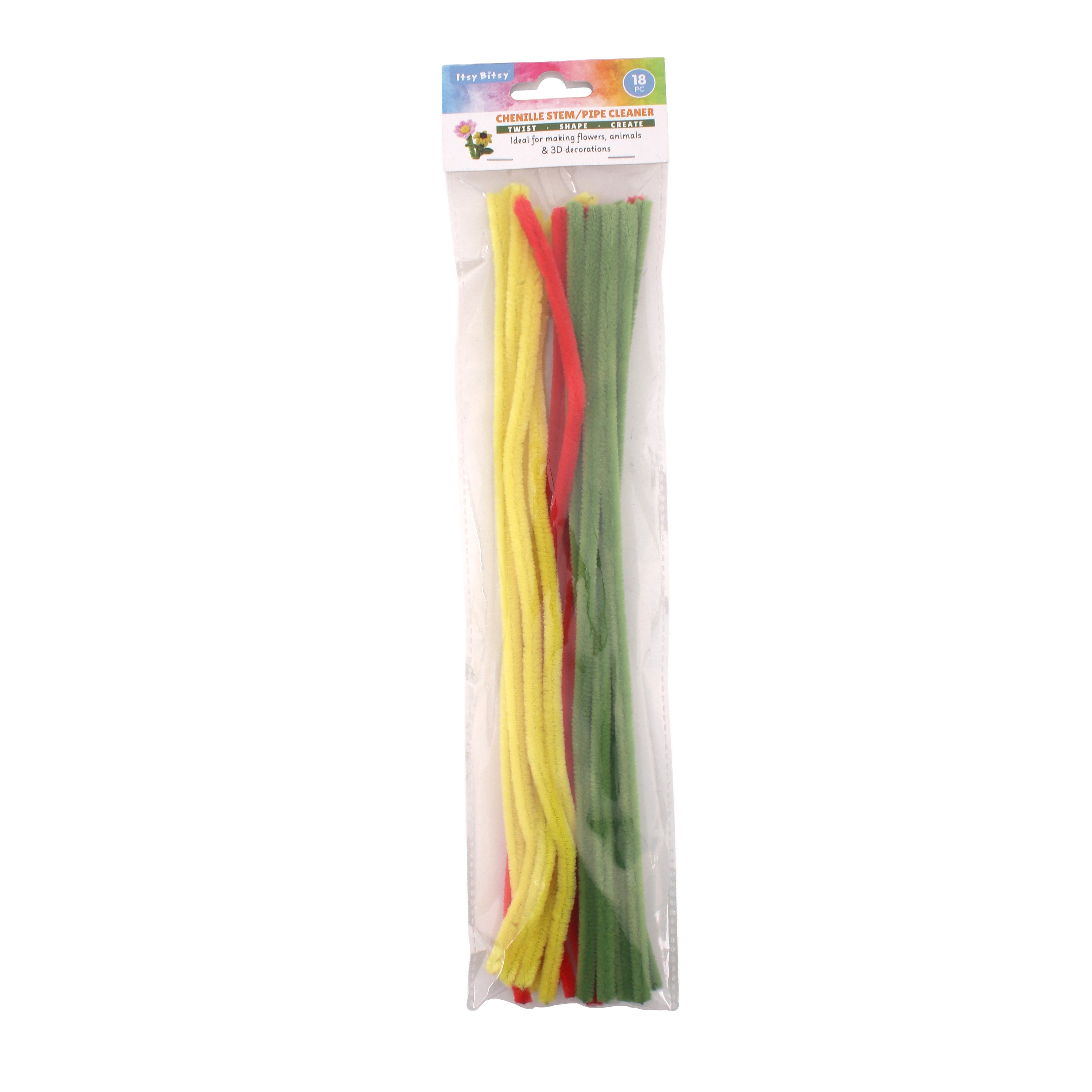 Chenille Stems Bright 18pc