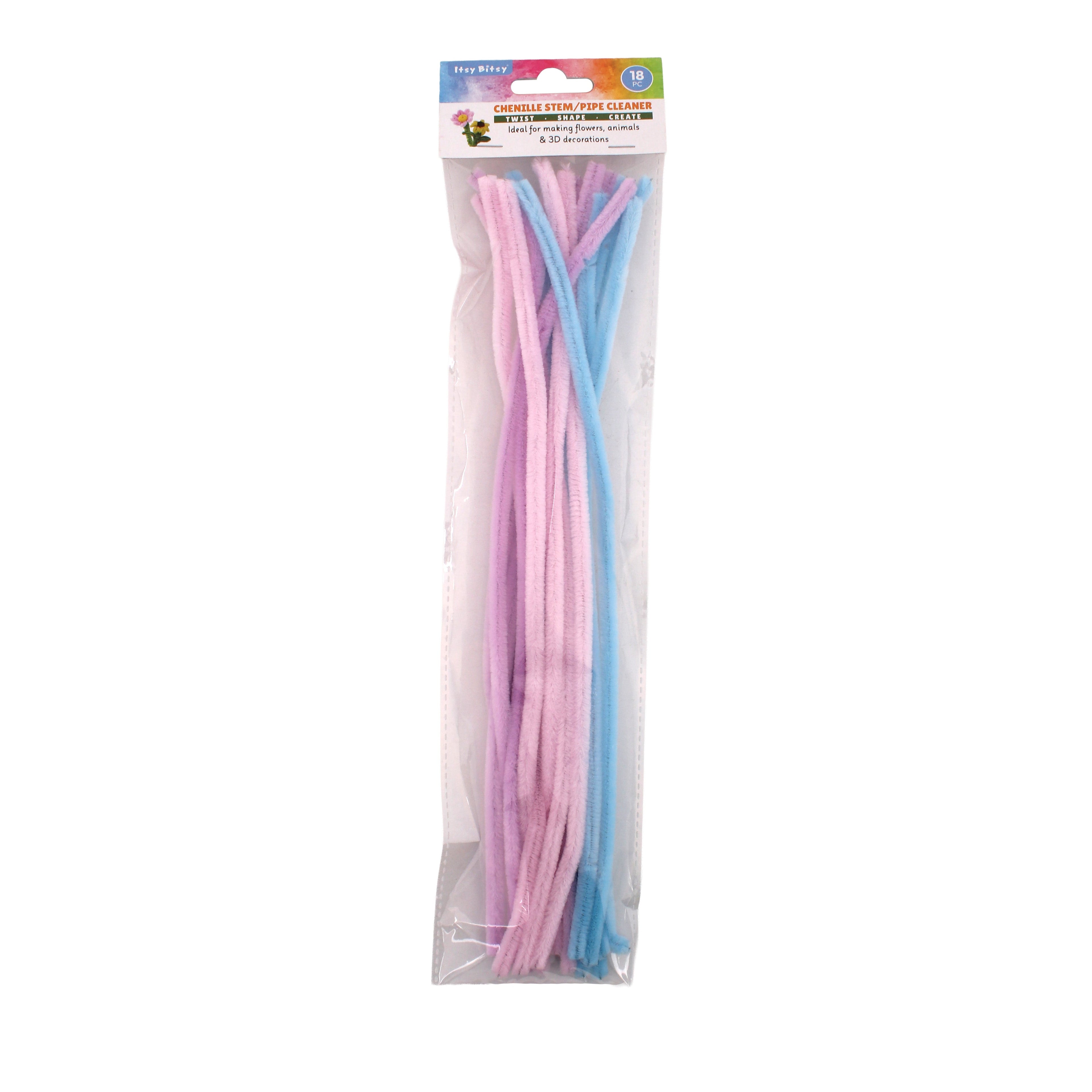 Chenille Stems Pastel 18pc