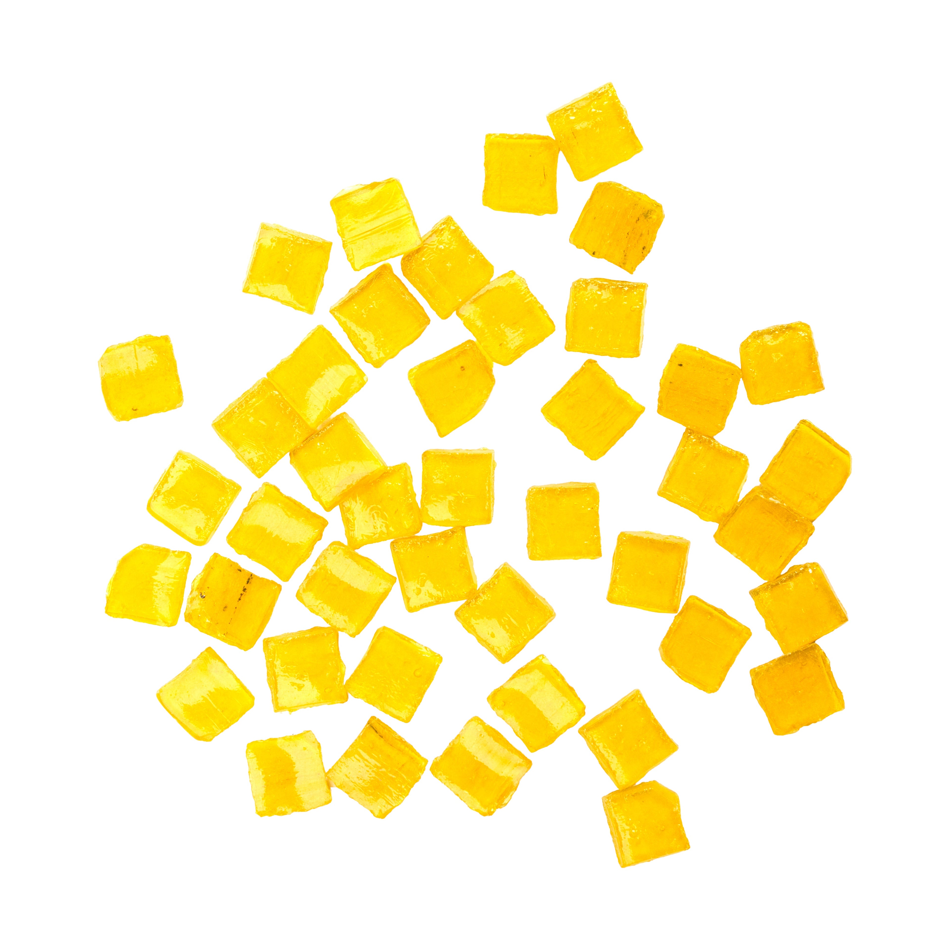 Glass Mosaic Tiles Yellow Square 2mm, 30gm