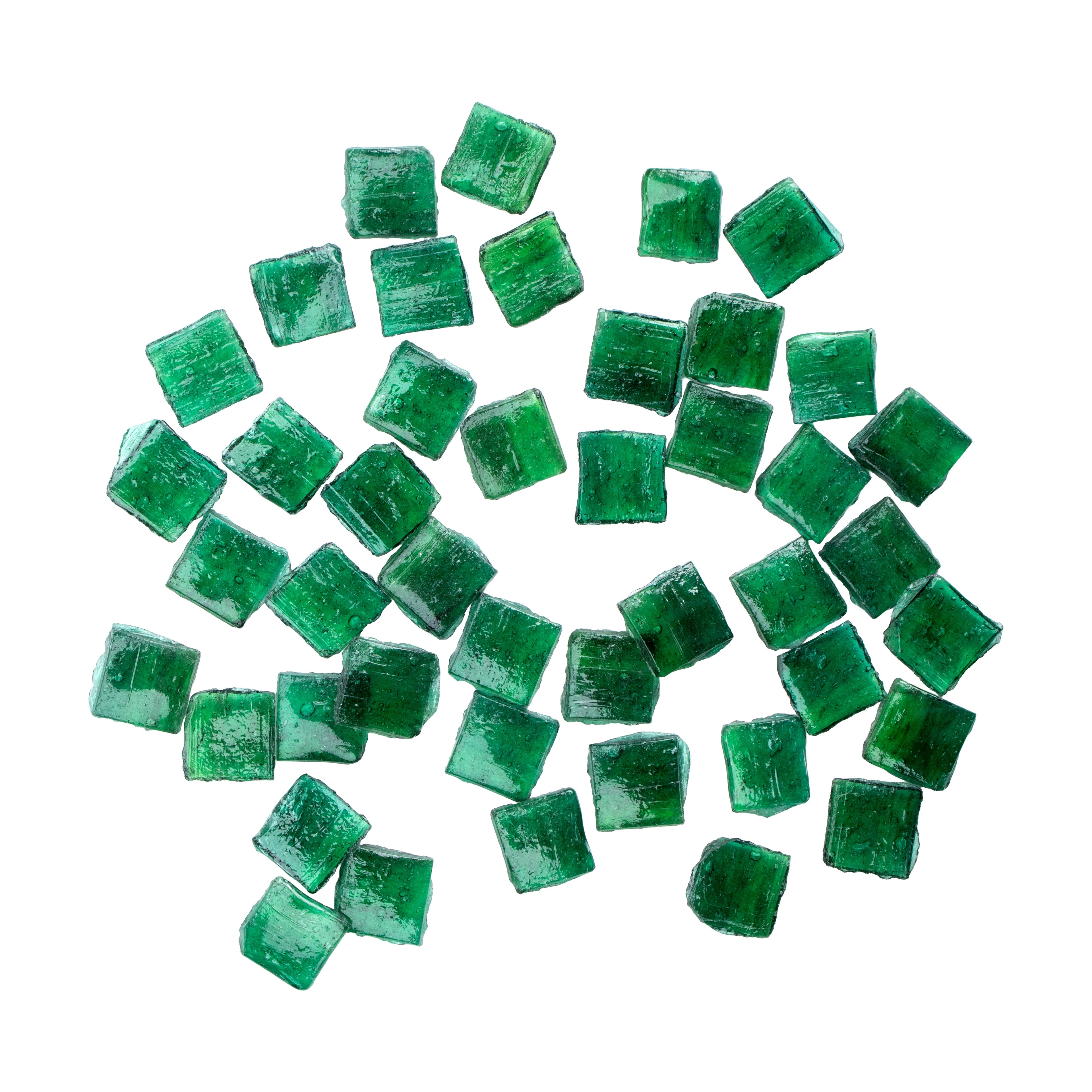 Glass Mosaic Tiles - Green, Square, 2mm, 30gm