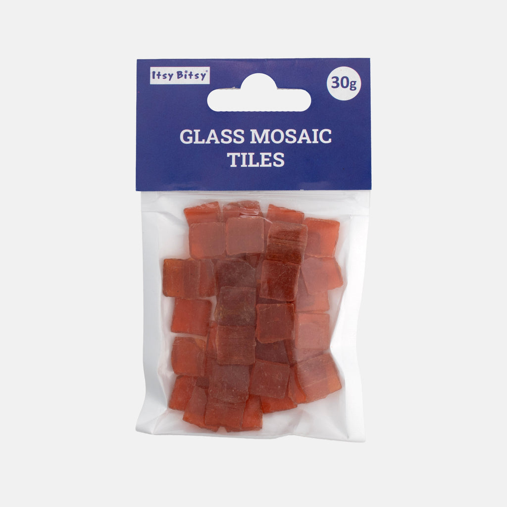 Glass Mosaic Tiles - Red, Square, 2mm, 30gm