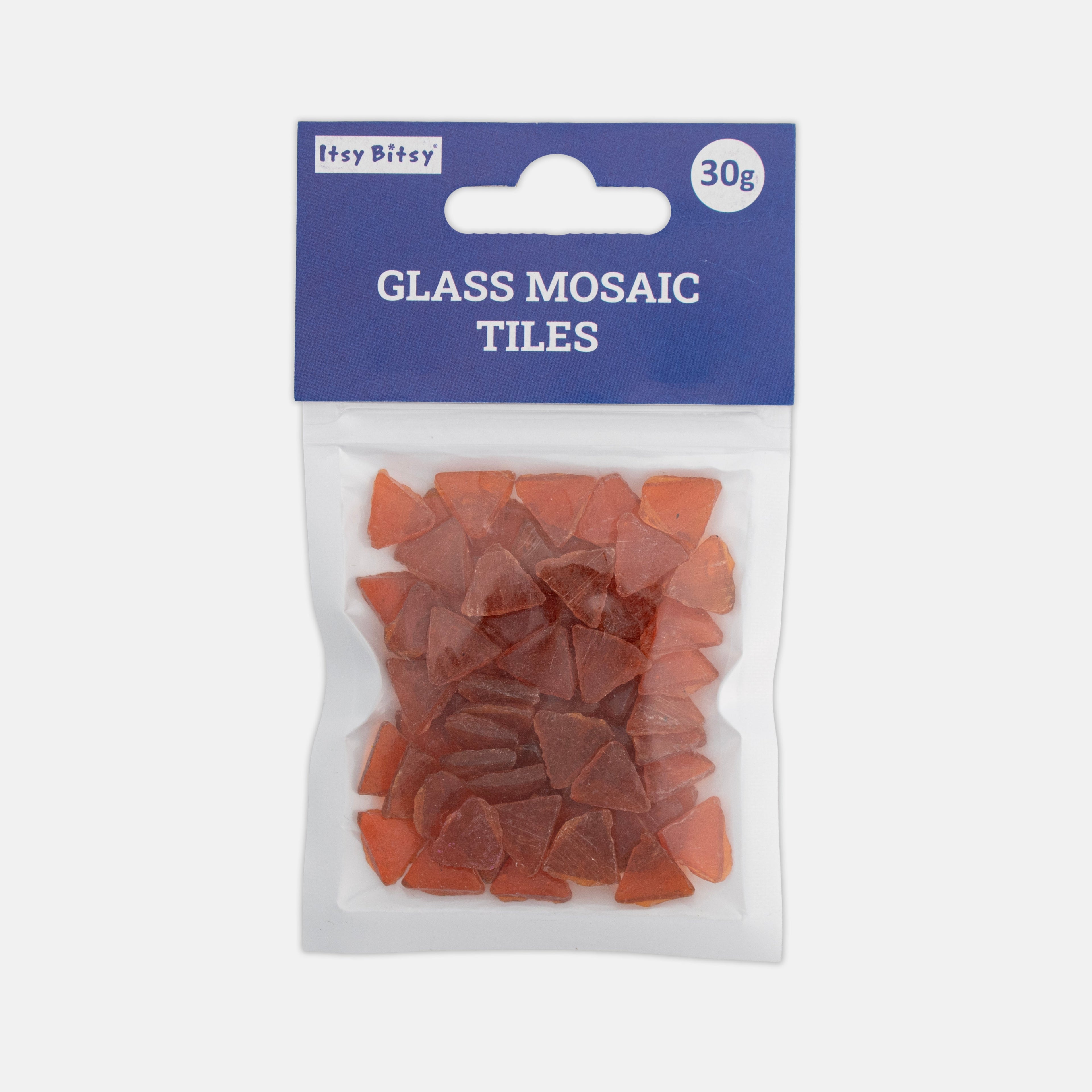 Glass Mosaic Tiles - Red, Triangle, 2mm, 30gm