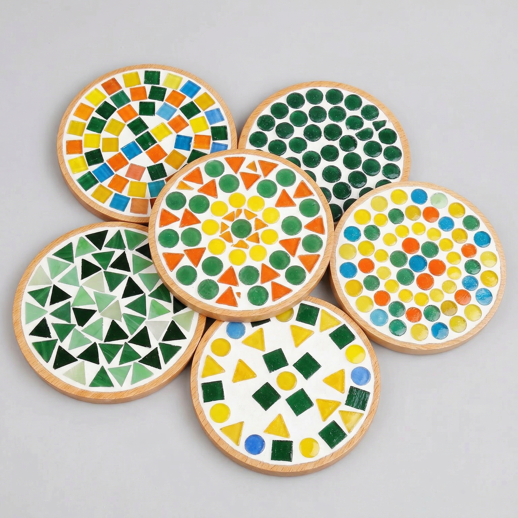 Glass Mosaic Tiles - Red, Round, 2mm, 30gm
