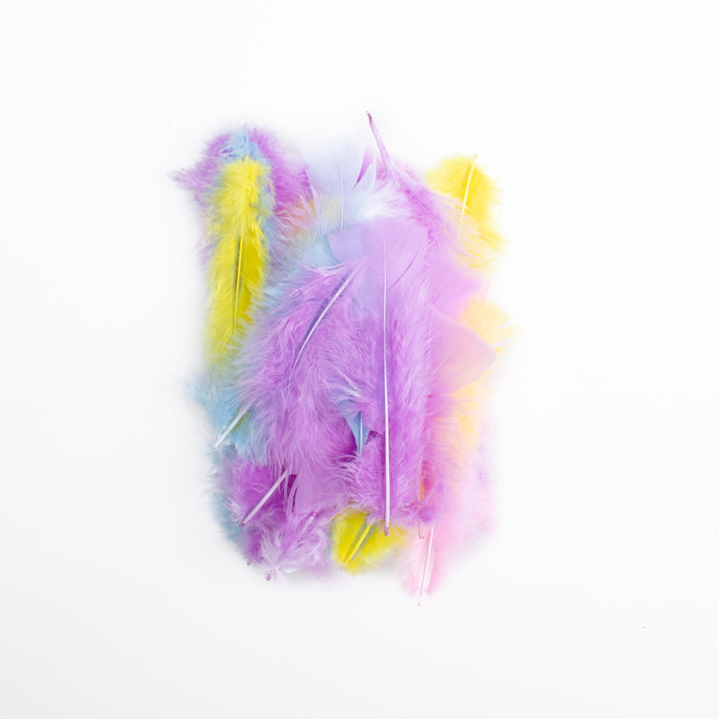 Long Turkey Feathers Pastel 10 to 15cm 16gm