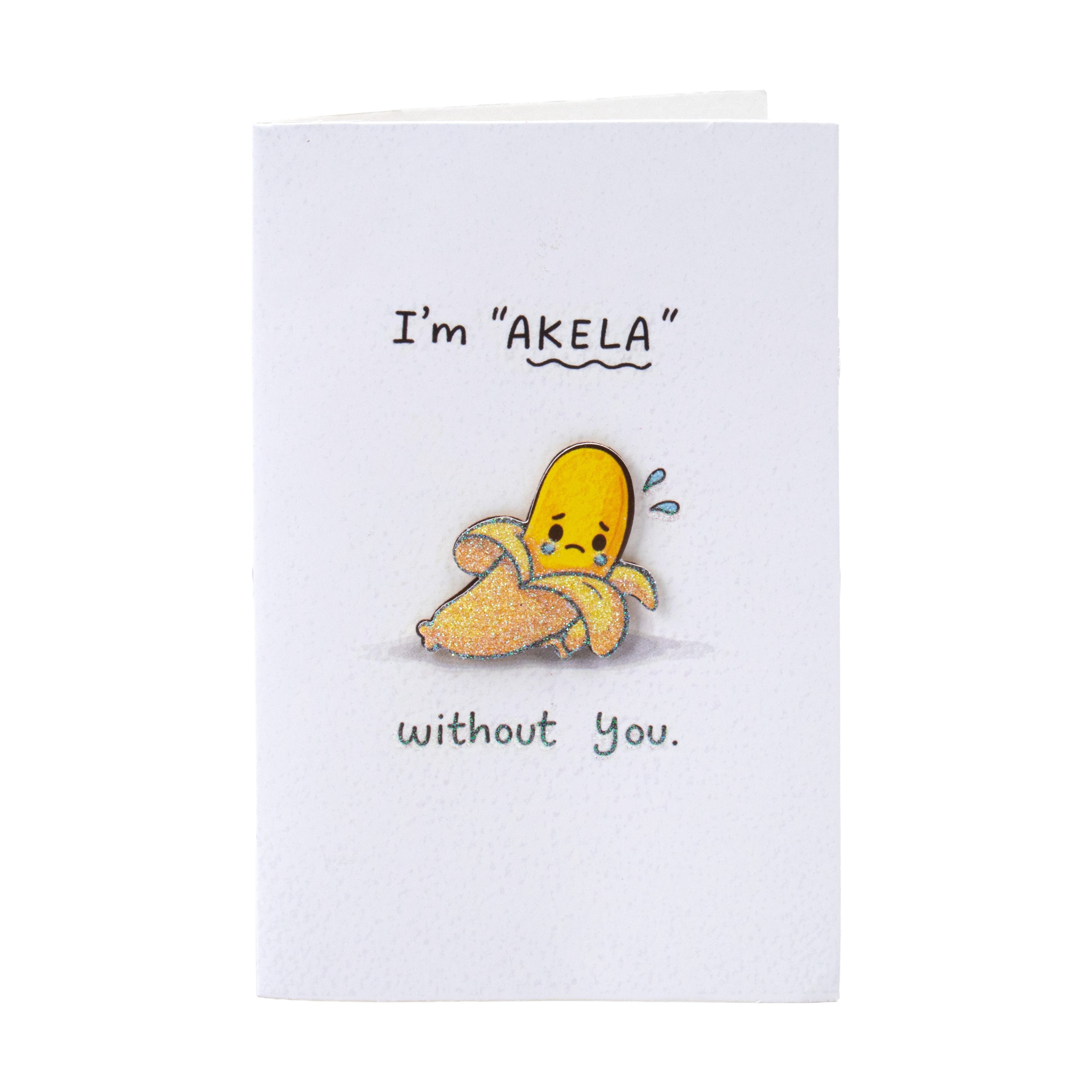 Greeting Card & Envelope Akela Without You 4 X 6inch 2pc