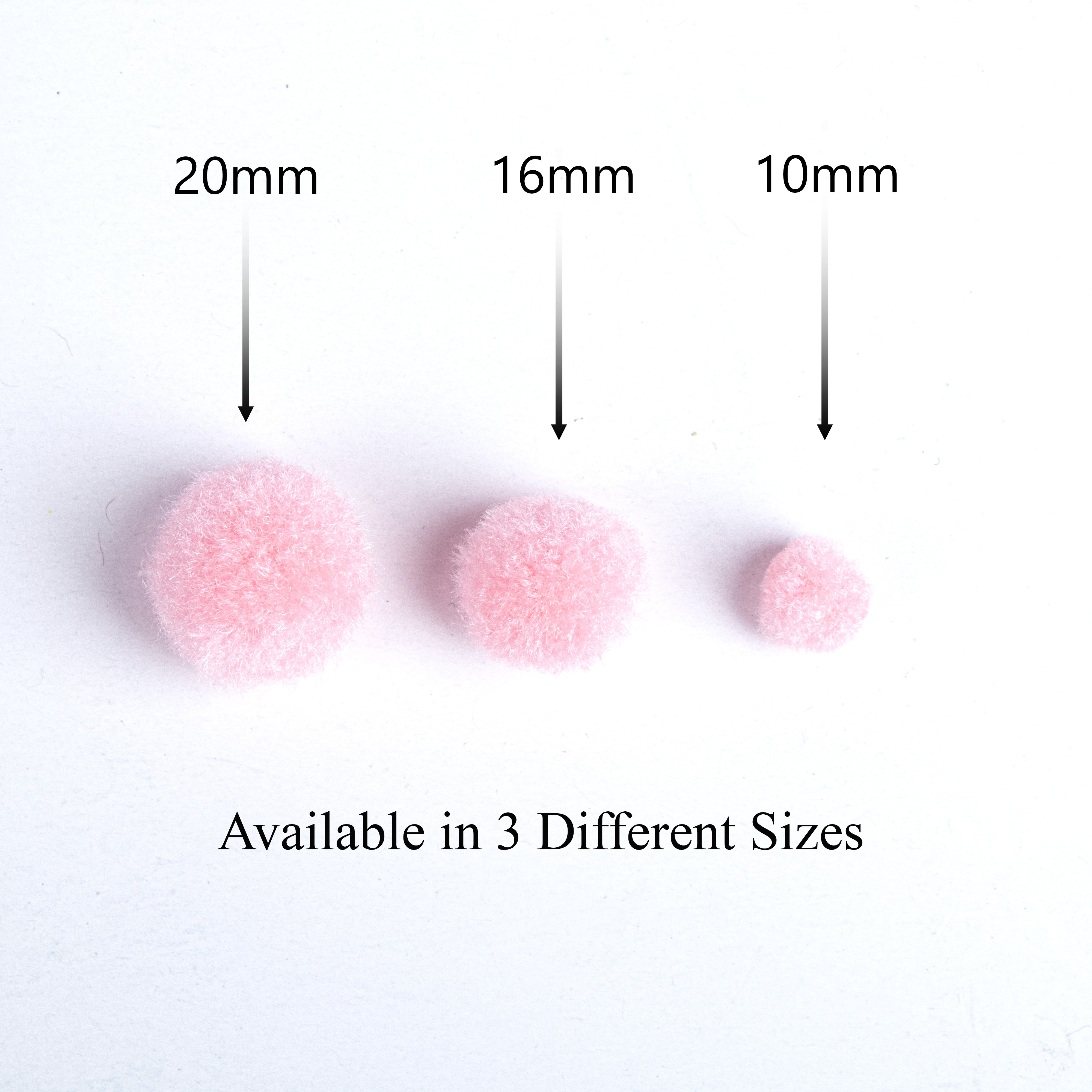 Pom Pom Light Pink 10 /16 / 20mm 3 size Layer pack 46pc