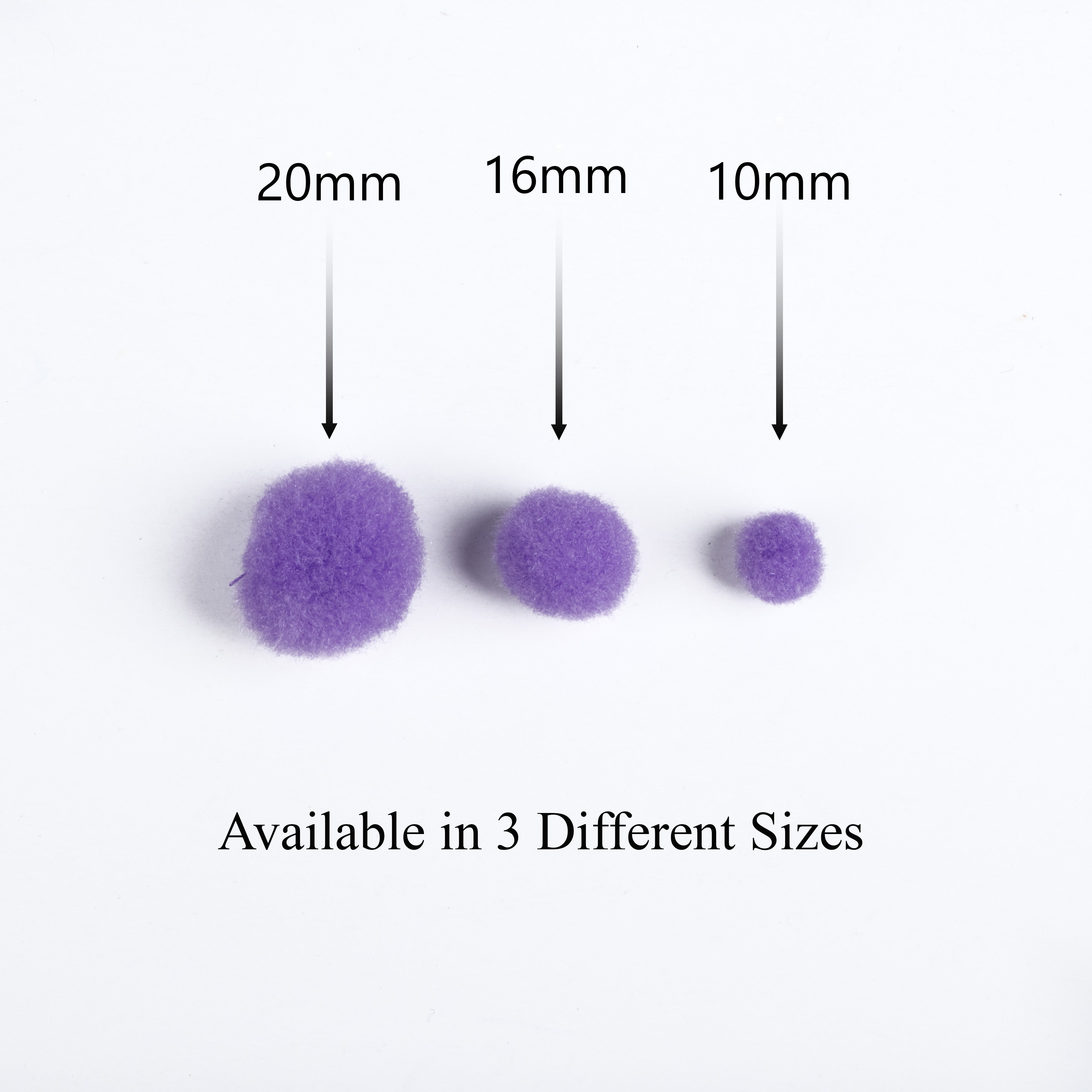 Pom Pom Purple 10 /16 / 20mm 3 size Layer pack 46pc