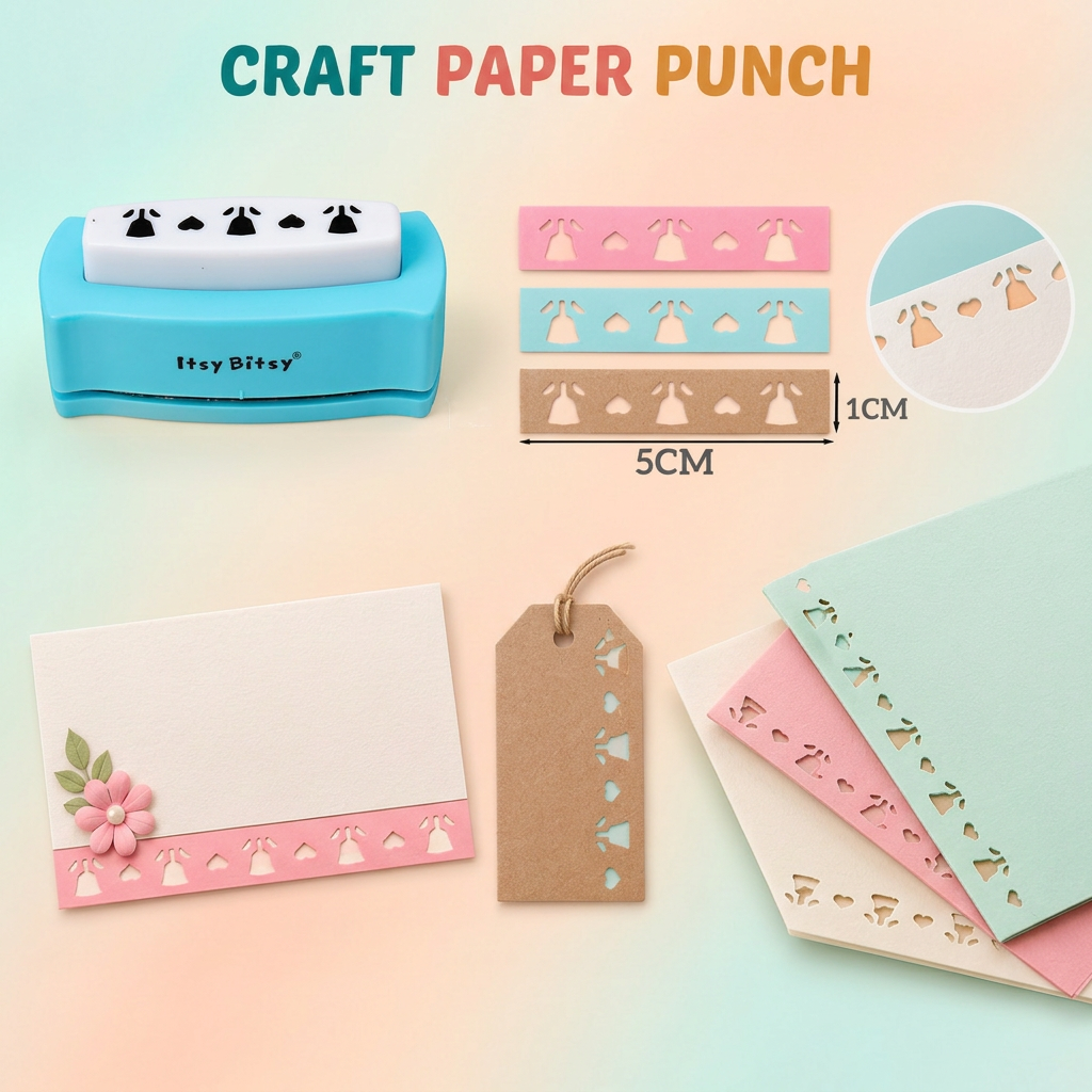 Multi Punch 8pc Set 3 X 10mm 2 X 16mm 1 X 25mm punch 1 X 25mm corner punch 1pc border punch in organizer Box IB