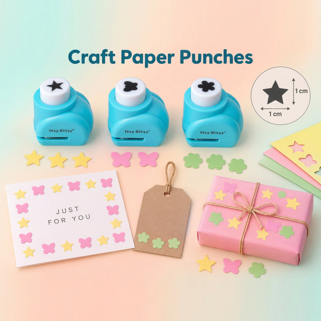 Multi Punch 8pc Set 3 X 10mm 2 X 16mm 1 X 25mm punch 1 X 25mm corner punch 1pc border punch in organizer Box IB