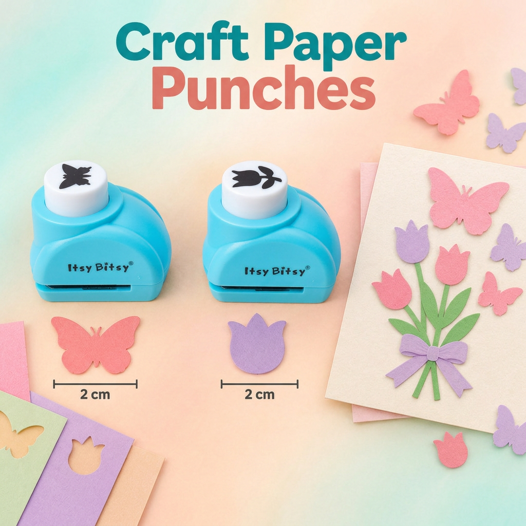 Multi Punch 8pc Set 3 X 10mm 2 X 16mm 1 X 25mm punch 1 X 25mm corner punch 1pc border punch in organizer Box IB