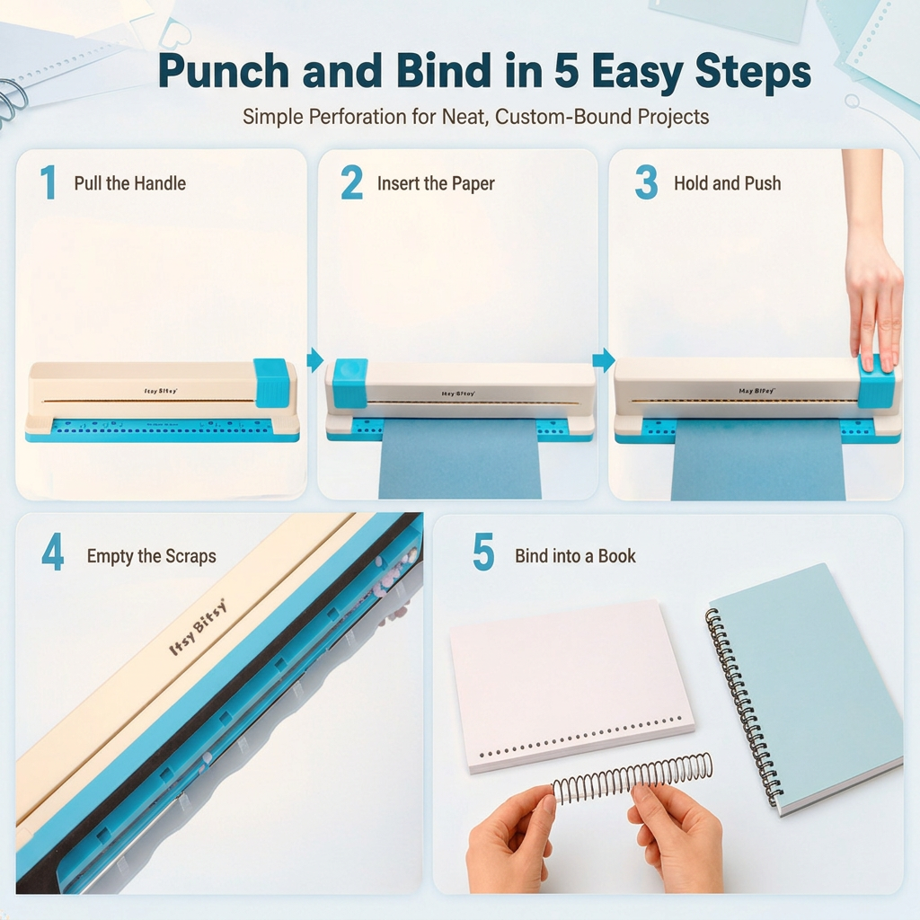 30 Hole Punch Binding Machine 1pc Box IB