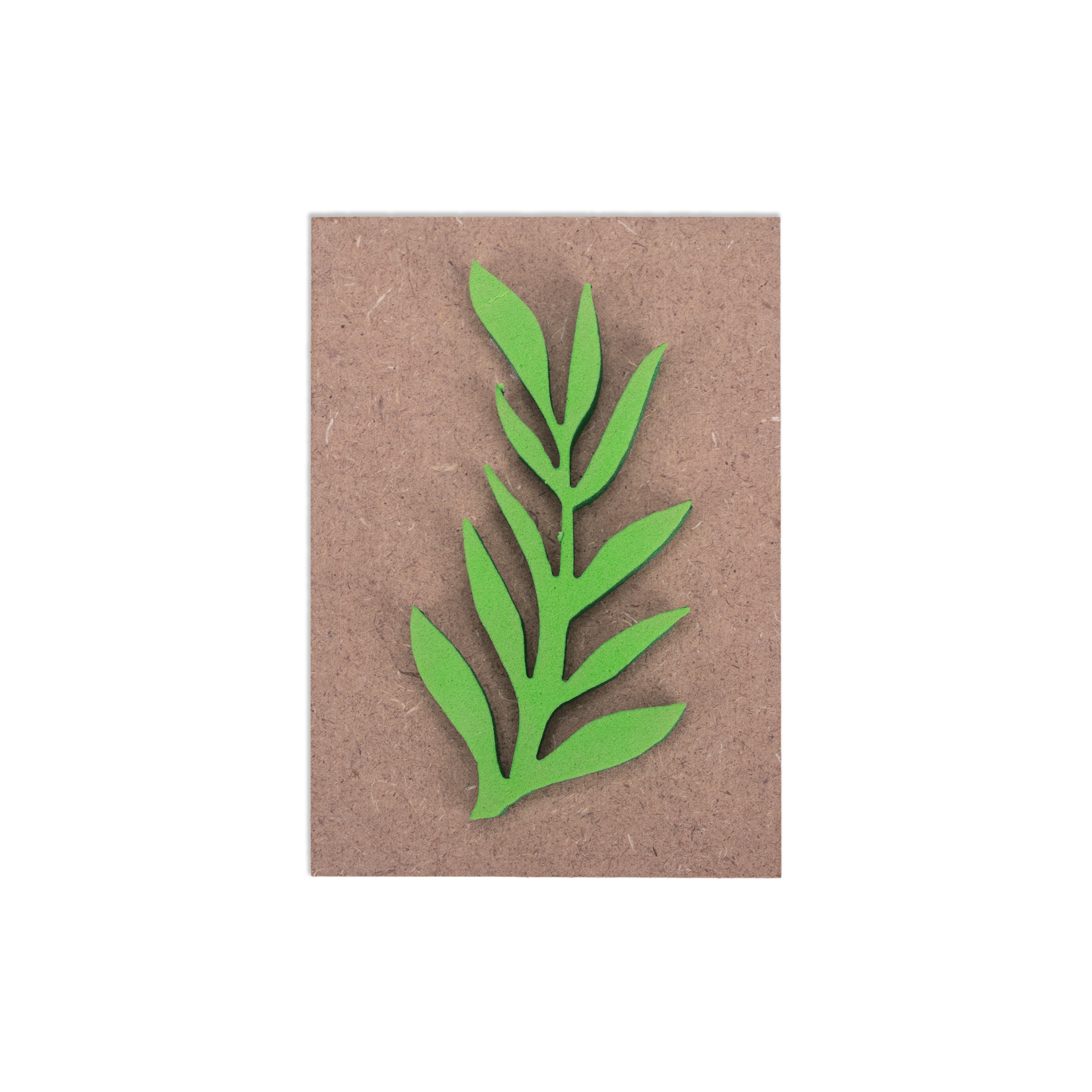 Foam Stamp Wild Grass 7 x 3.4cm X 5mm Thick (MDF Base 5.5mm thick rectangle 8.3 x 5.8cm) 1pc
