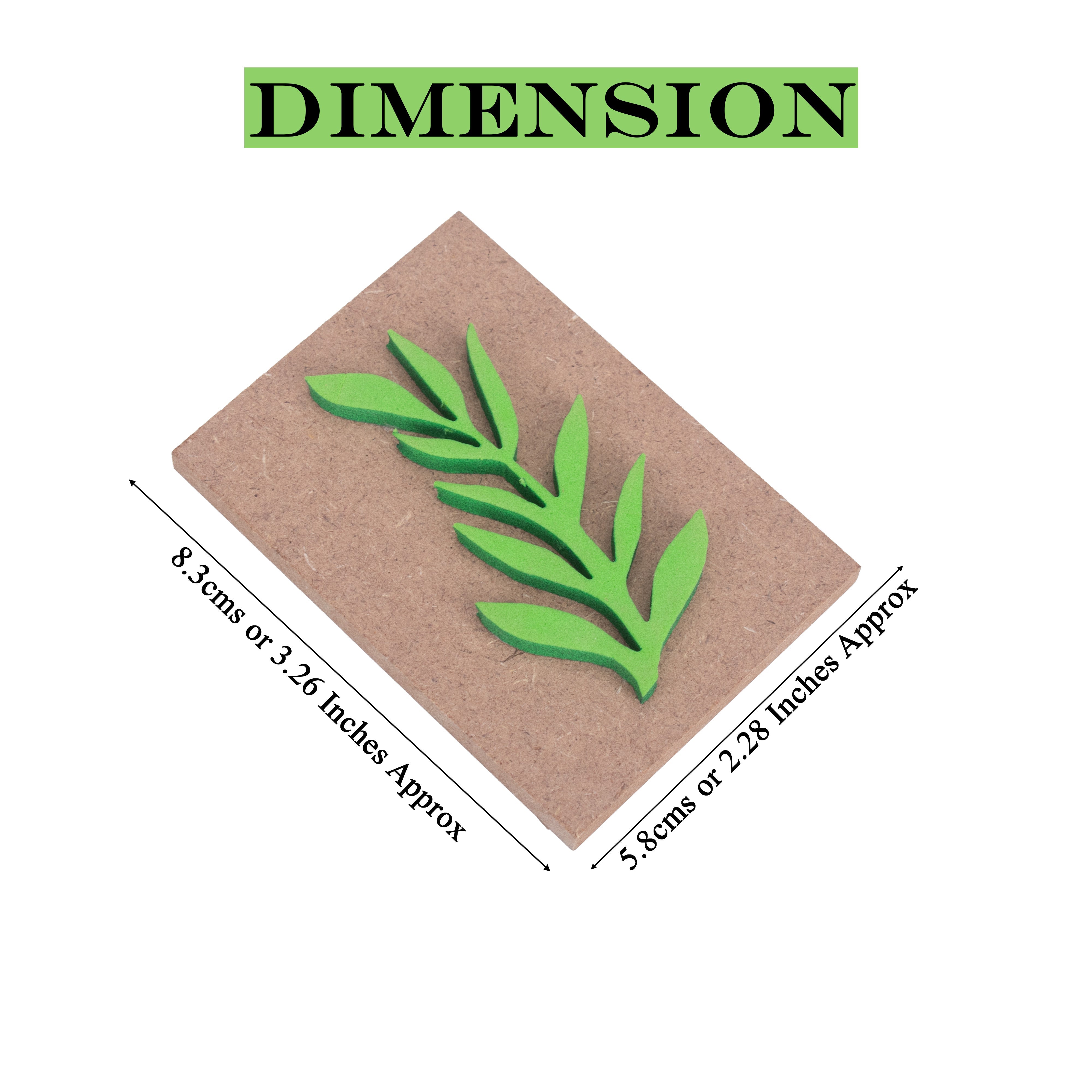 Foam Stamp Wild Grass 7 x 3.4cm X 5mm Thick (MDF Base 5.5mm thick rectangle 8.3 x 5.8cm) 1pc