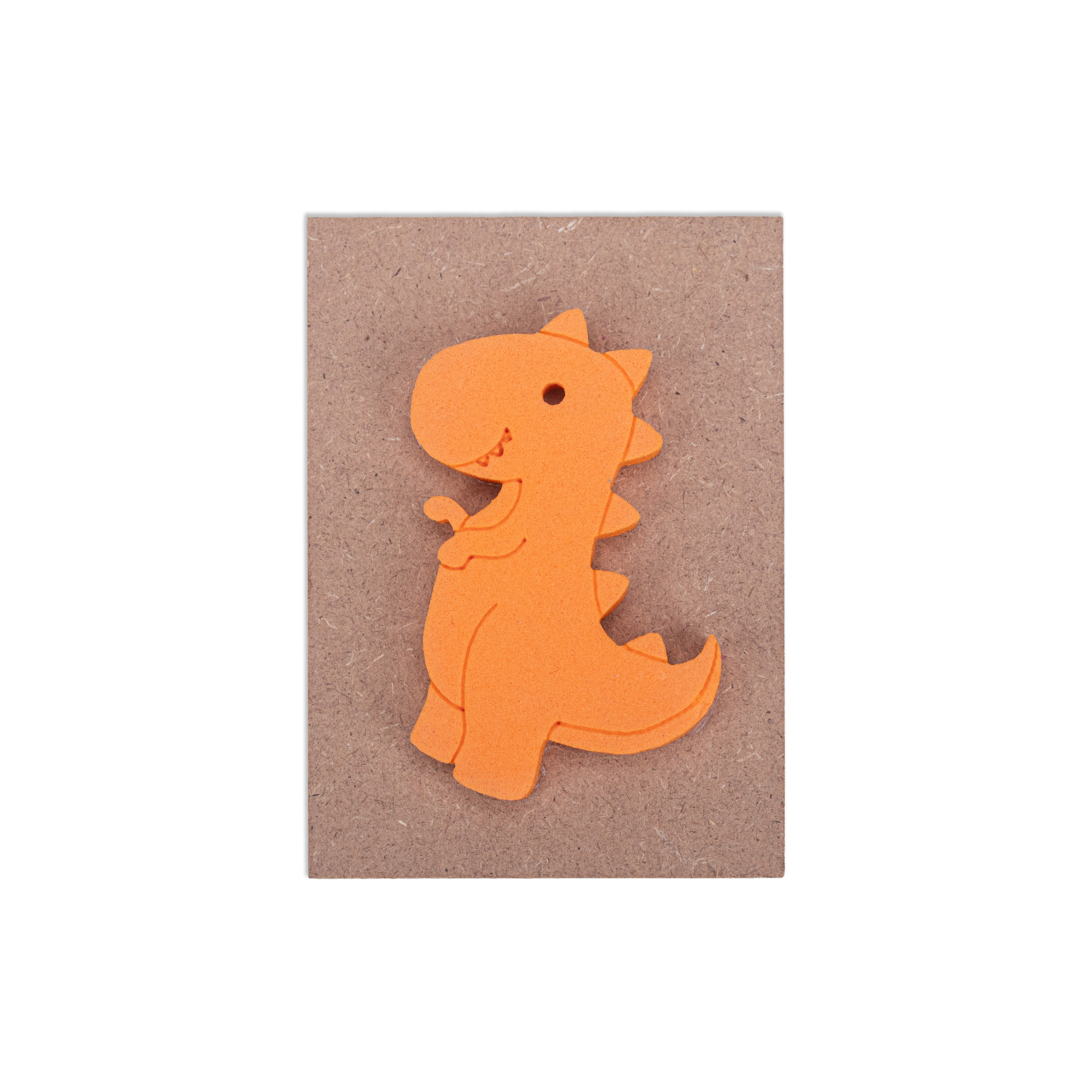 Foam Stamp Baby Dino 4.1 x 6cm X 5mm Thick (MDF Base 5.5mm thick rectangle 8.2 x 5.9cm) 1pc