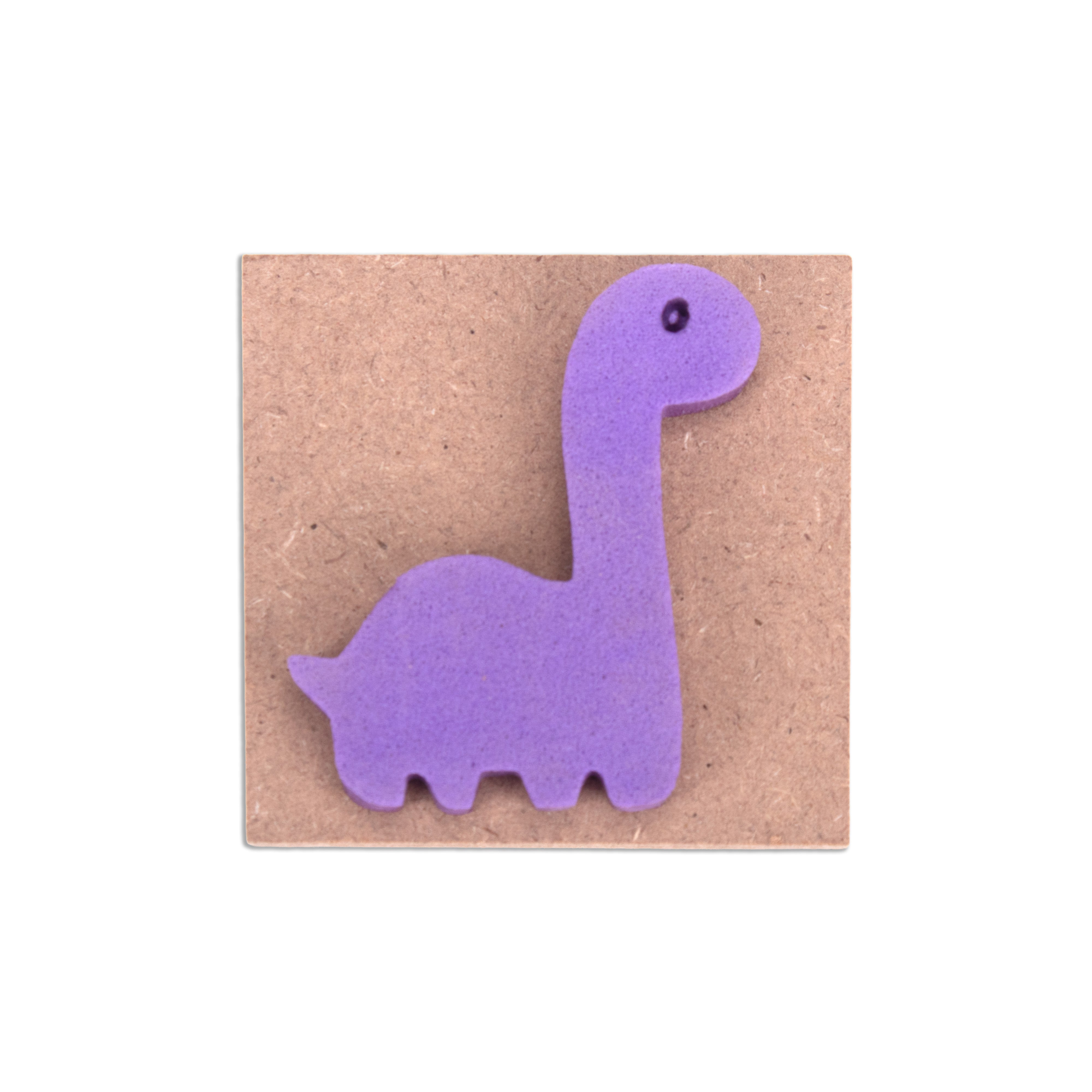 Foam Stamp Baby Dino 4.6 x 4cm X 5mm Thick (MDF Base 5.5mm thick square 5 x 5cm) 1pc