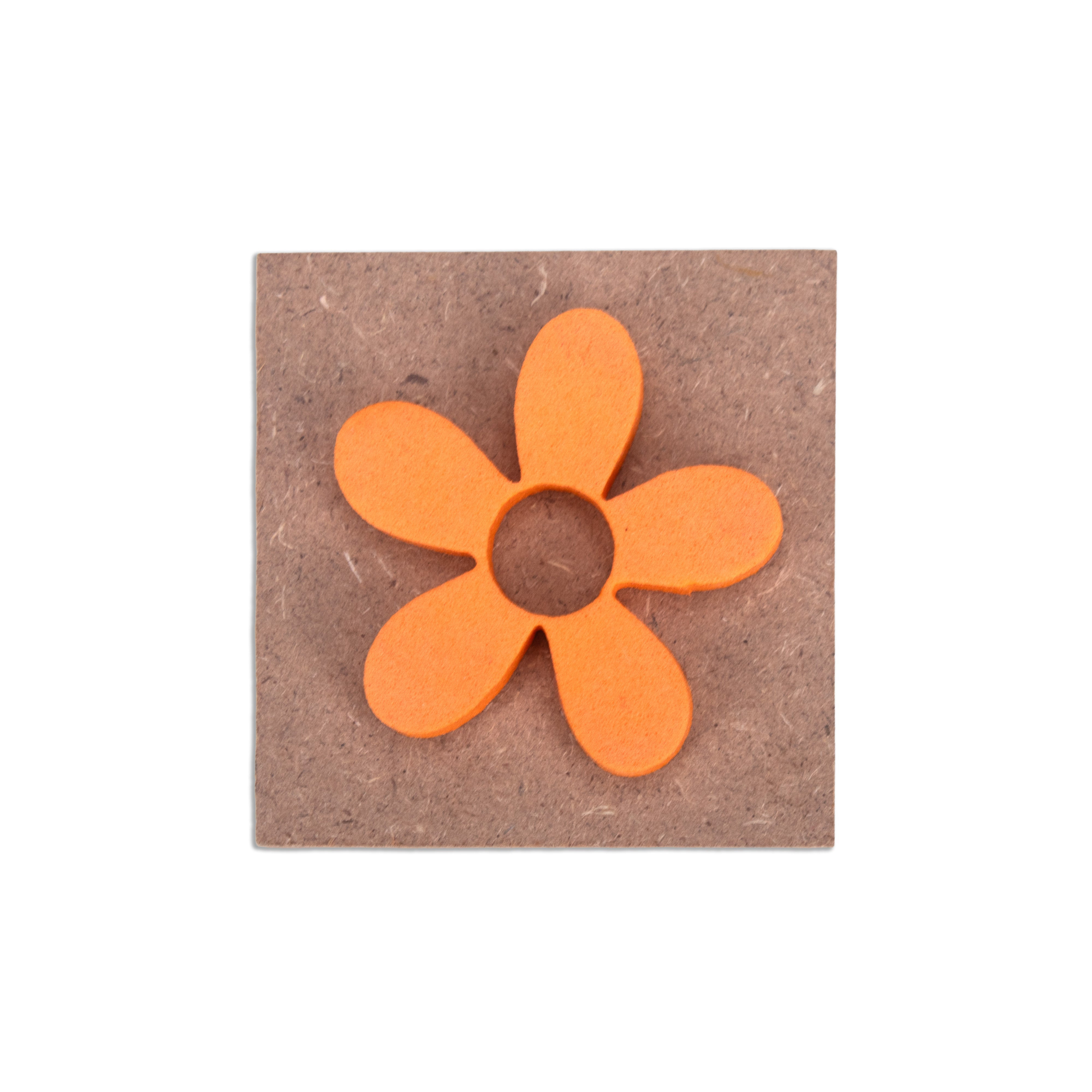 Foam Stamp Garden Bloom 4cm Dia X 5mm Thick (MDF Base 5.5mm thick round 5cm dia) 1pc