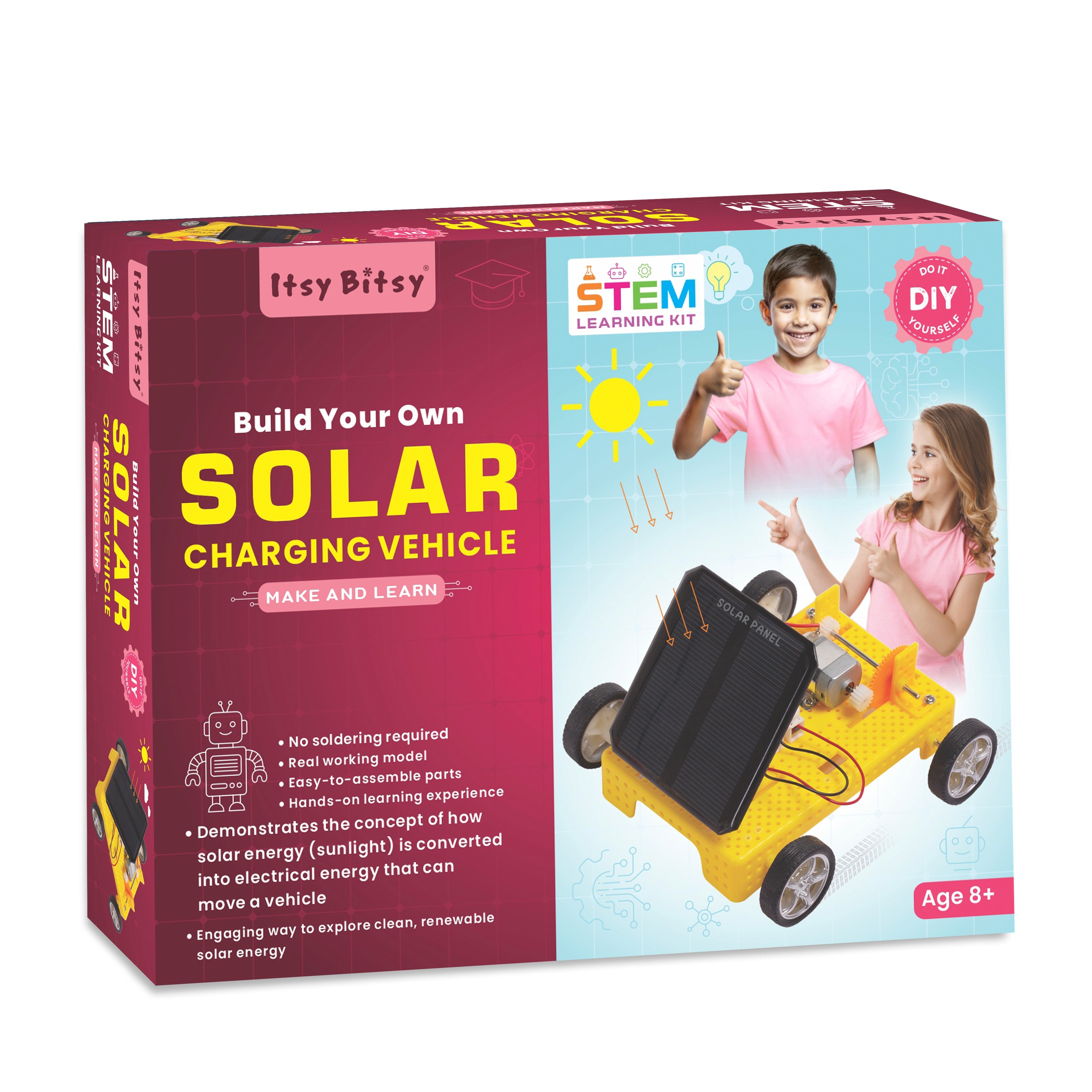 DIY STEM Learning Kit Build Your Own Solar Charging Vehicle 1 BOX