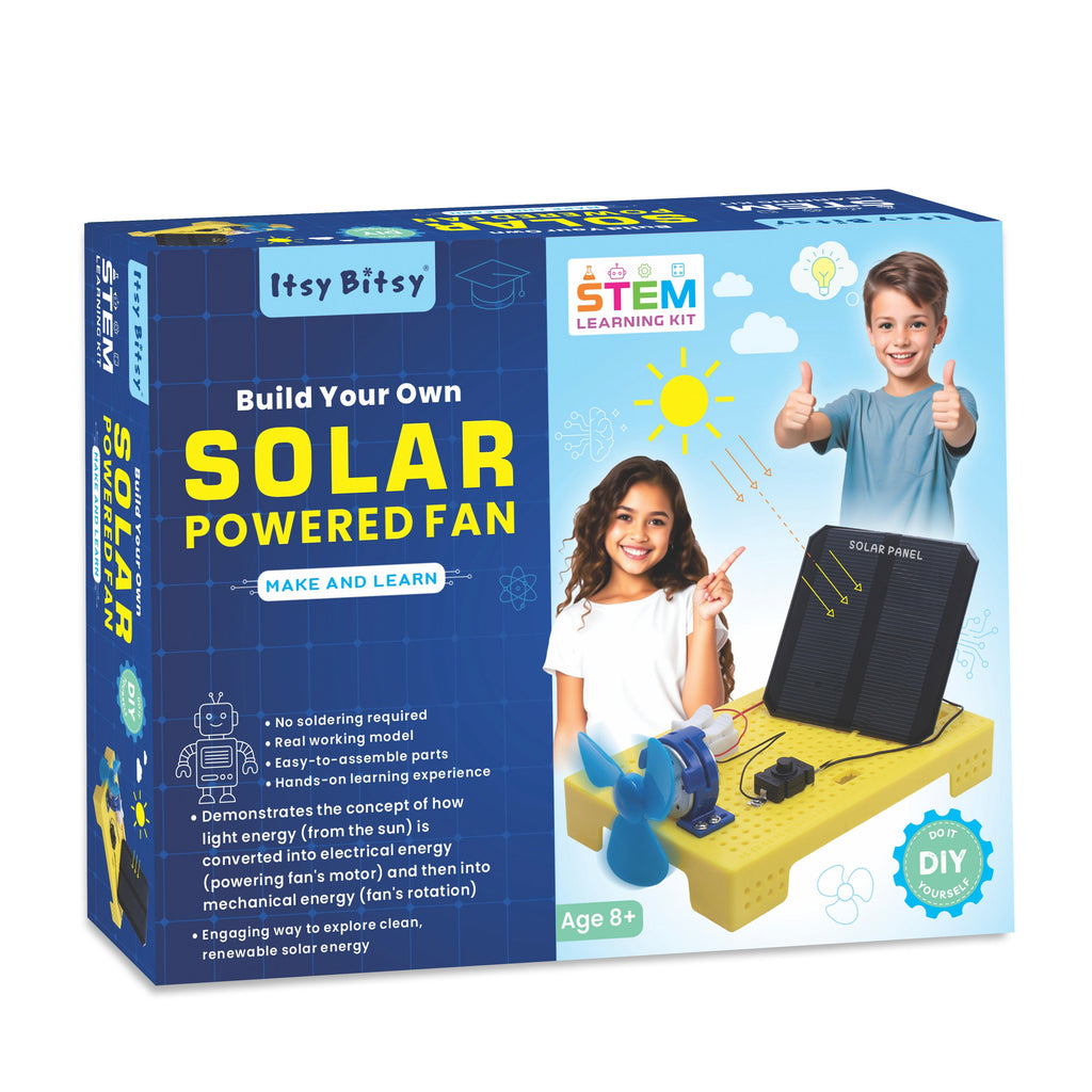 DIY STEM Learning Kit Build Your Own Solar Powered Fan 1 BOX