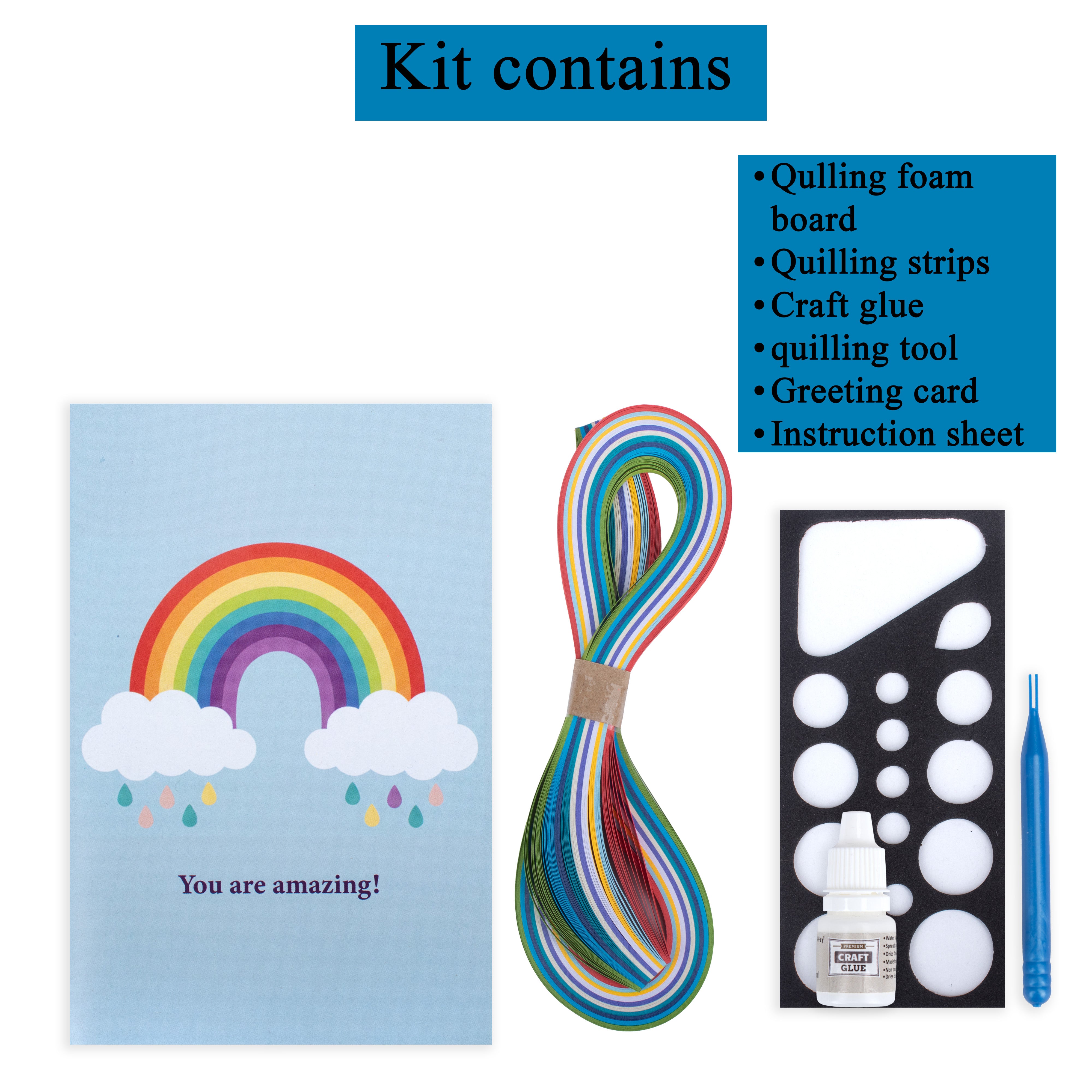 DIY Paper Quilling Kit Amazing Rainbow