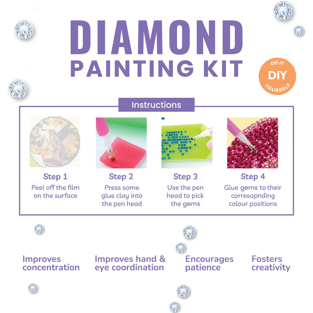 (15 x 15 cm) - 5D Diamond Painting - Parrot  Matching Frame Combo