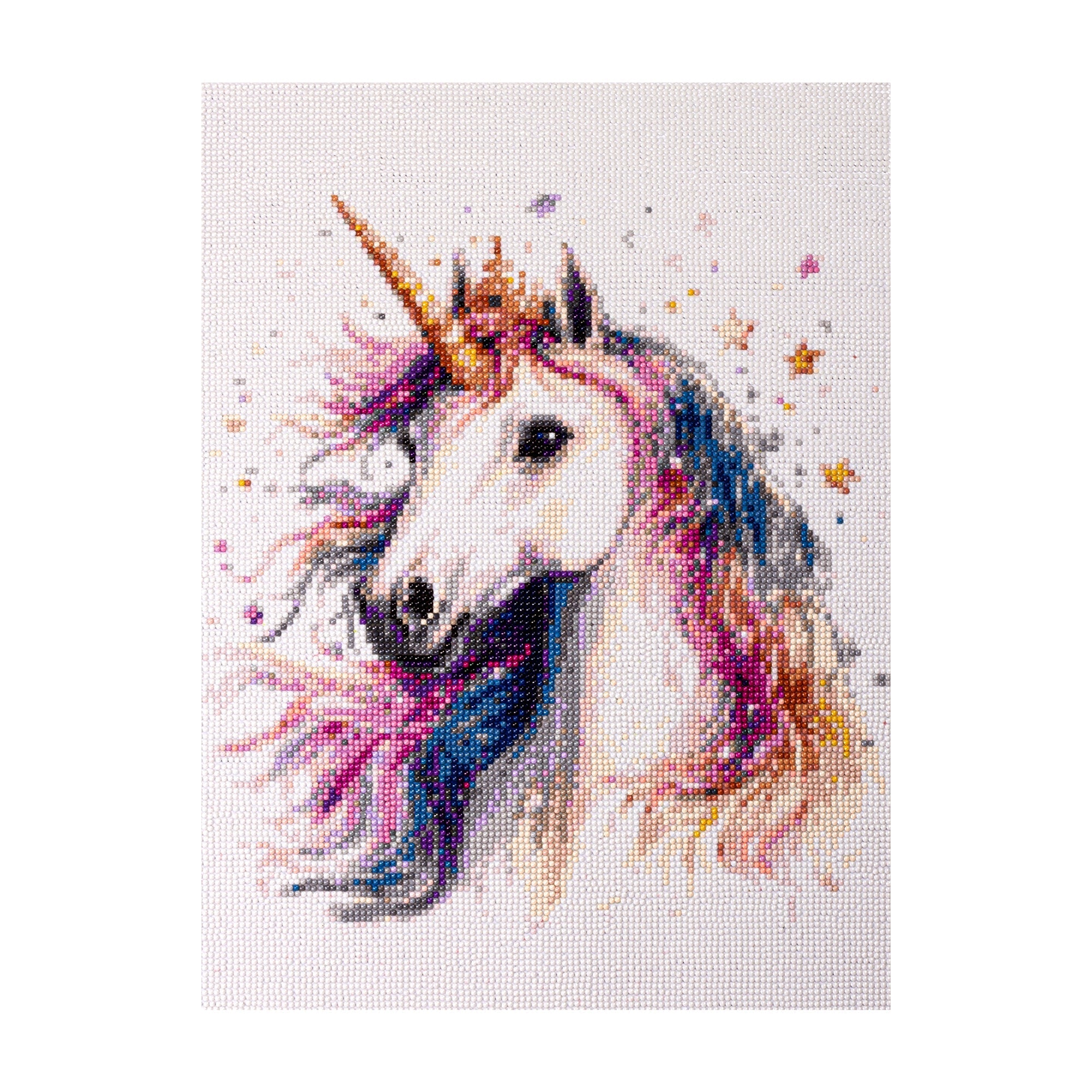(40 x 50 cm) - 5D Diamond Painting - Sparkle Unicorn Yellow  Matching Frame Combo