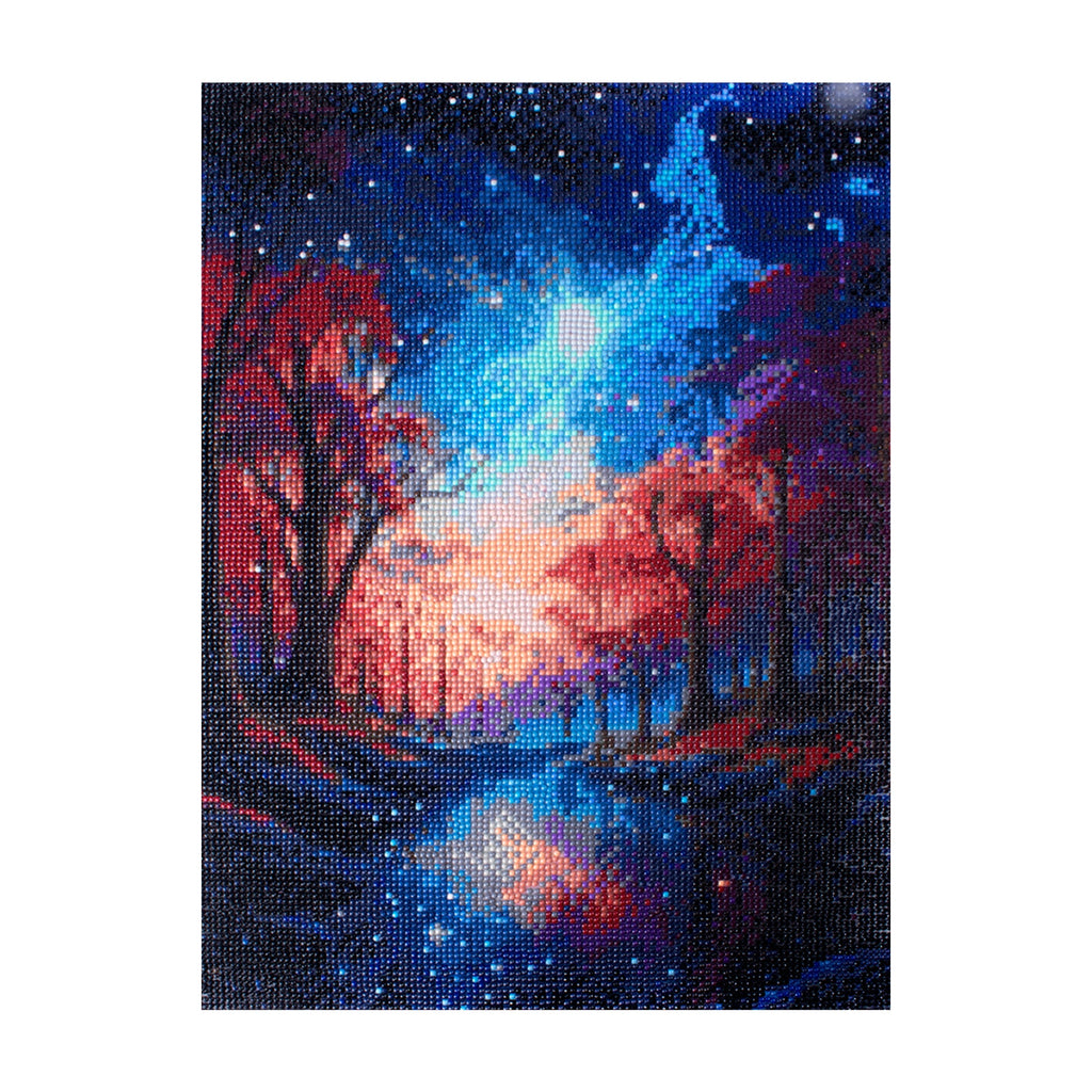 (40 x 50 cm) - 5D Diamond Painting - Starry Sky  Matching Frame Combo
