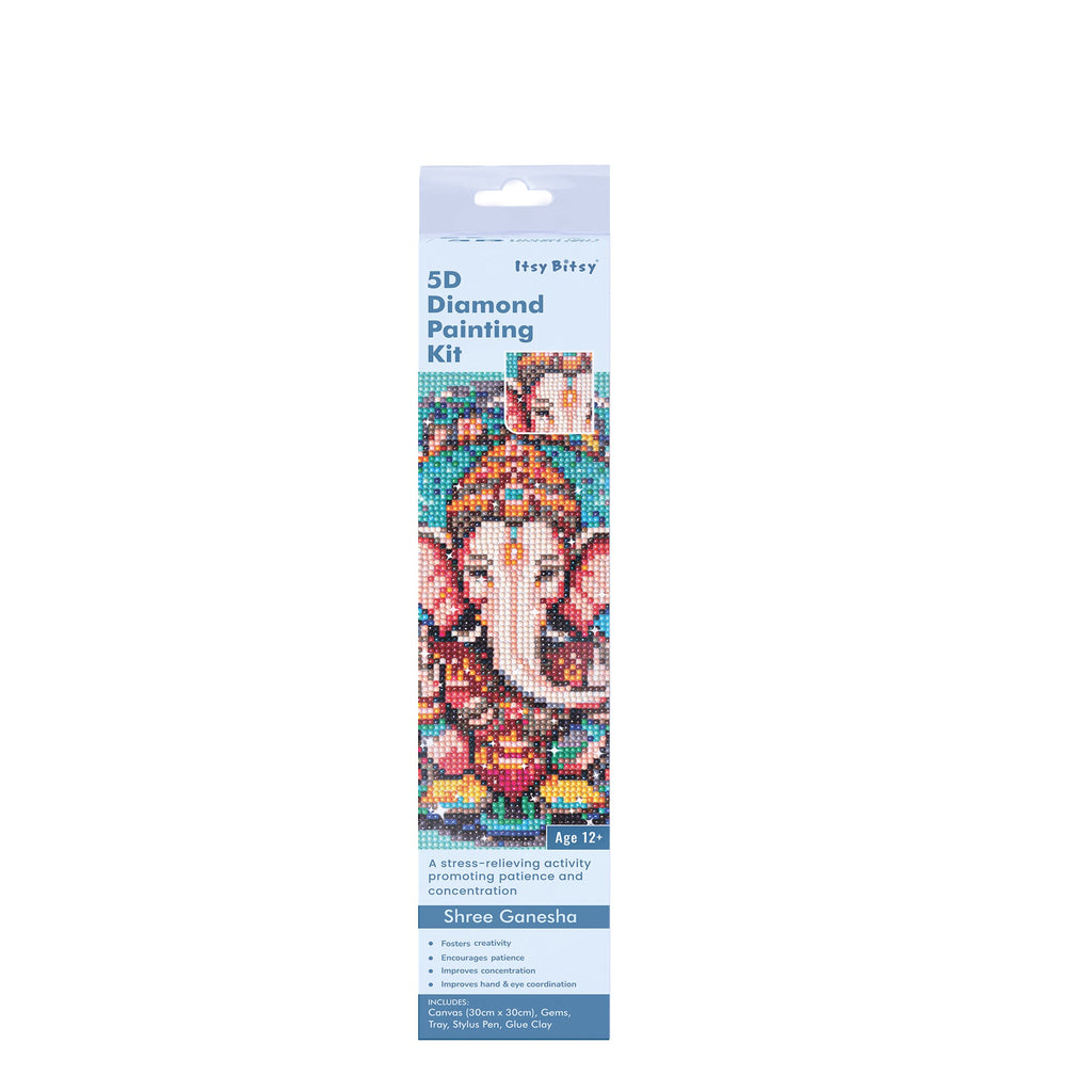 5D Diamond Painting Kit Shree Ganesha 30 X 30cm 1pc Acetate Box