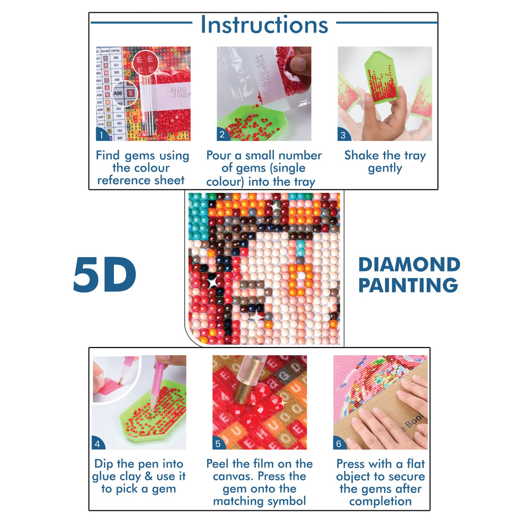 (30 X 30 cm) - 5D Diamond Painting - Shree Ganesha  Matching Frame Combo
