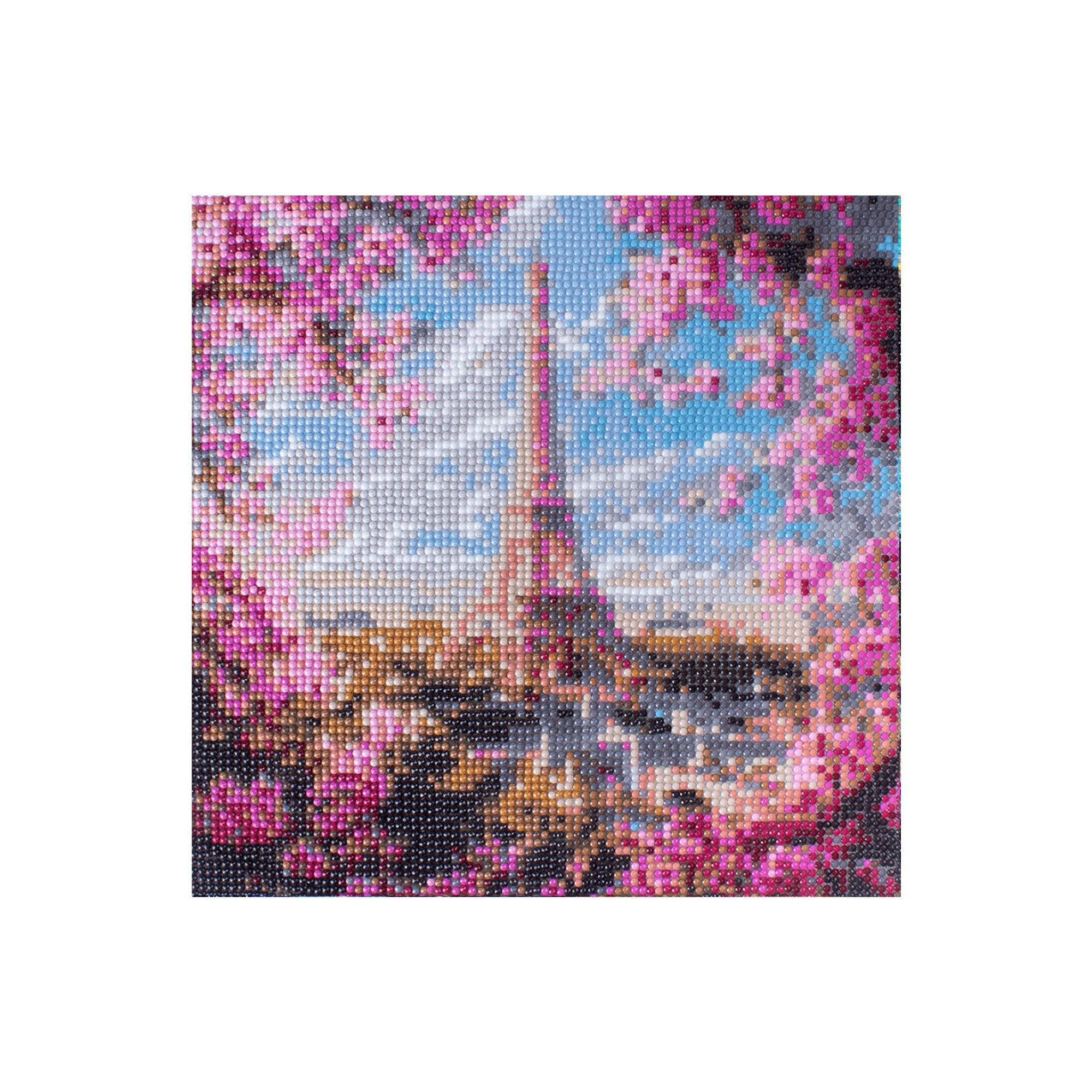 (30 X 30 cm) - 5D Diamond Painting - Blossoms in Paris  Matching Frame Combo