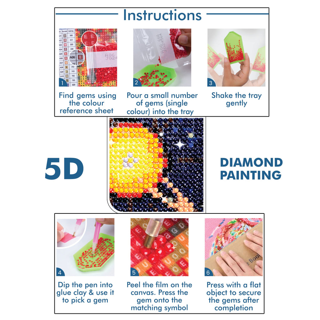 (30 X 30 cm) - 5D Diamond Painting - Mystic Galaxy  Matching Frame Combo